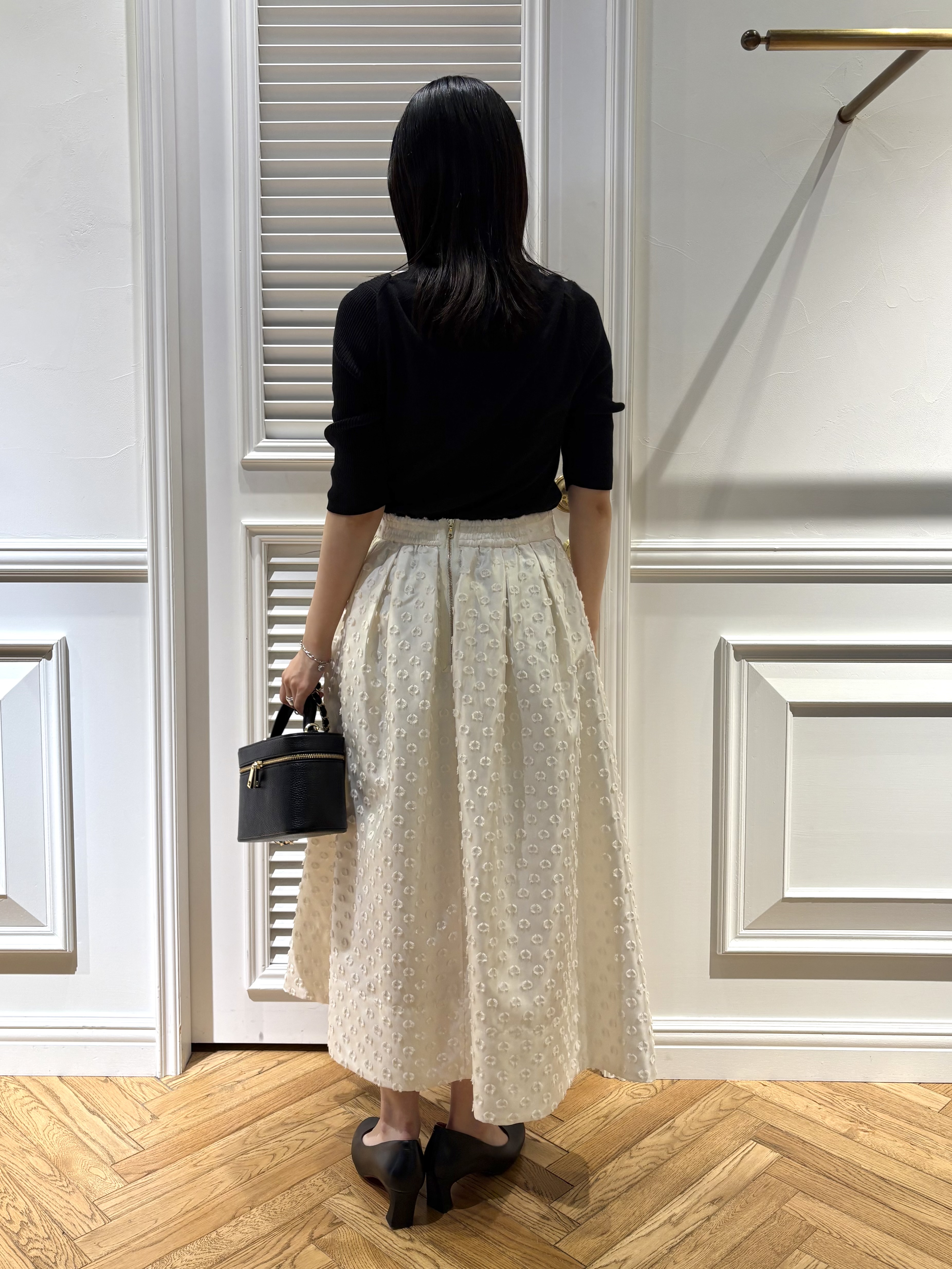 cocoさんの「DRESSTERIOR｜【接触冷感】クールタッチ ハーフスリーブニット」を使ったコーディネート