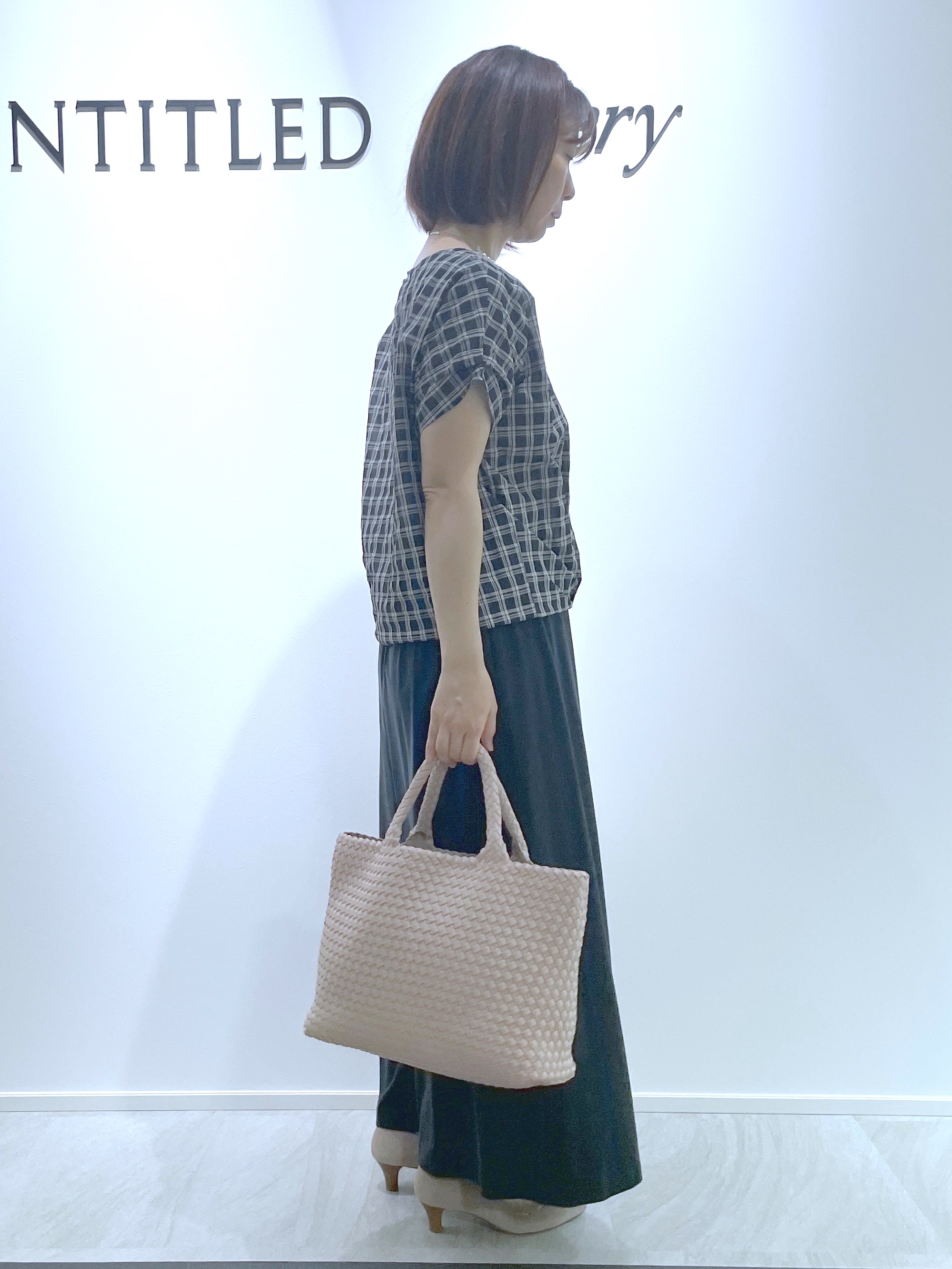 hanaさんの「UNTITLED｜【秋めきシャツ/体型カバー】シアーチェックブラウス」を使ったコーディネート