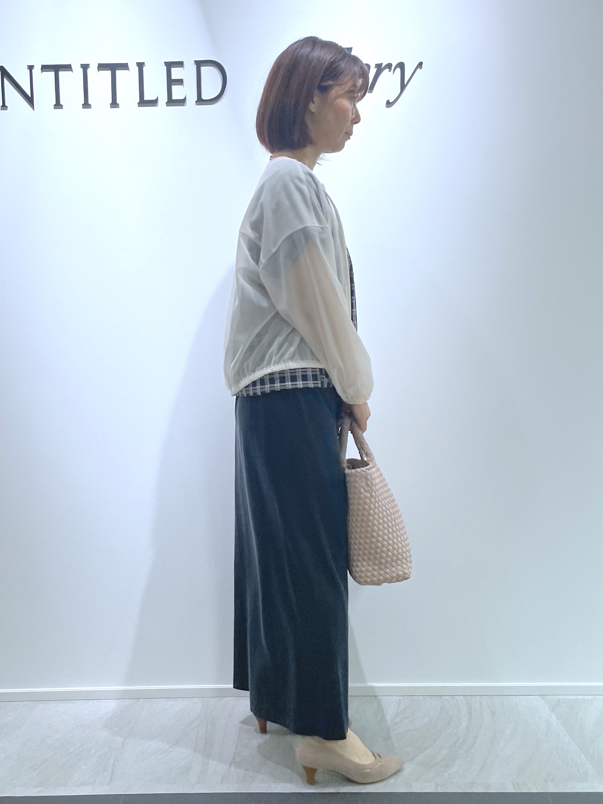 hanaさんの「UNTITLED｜【秋めきシャツ/体型カバー】シアーチェックブラウス」を使ったコーディネート