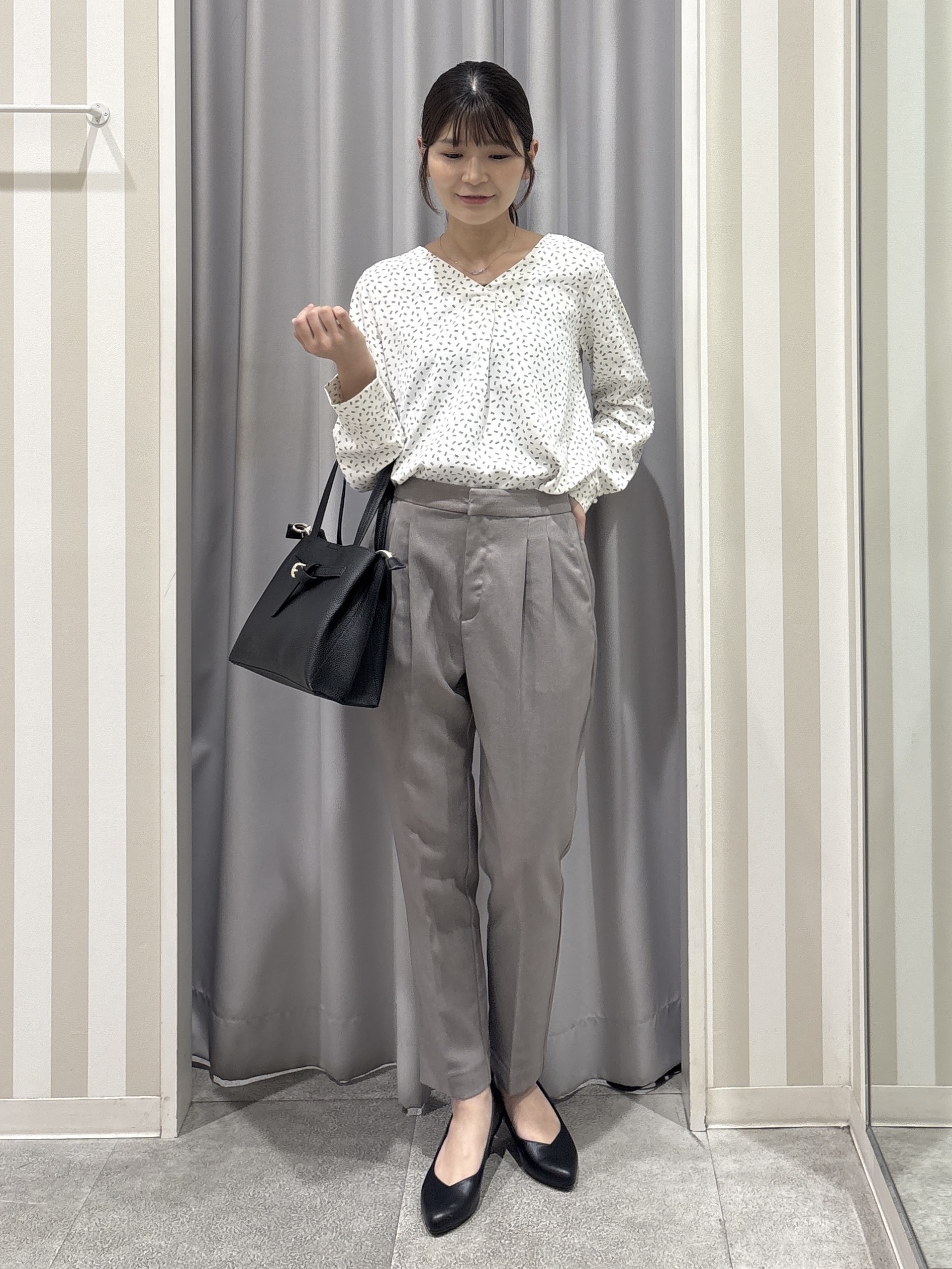 Rikaさんの「SHOO･LA･RUE｜【セットアップ可/通勤/洗濯機可/SS-LL】オンオフ使える ダブルブレストジャケット」を使ったコーディネート