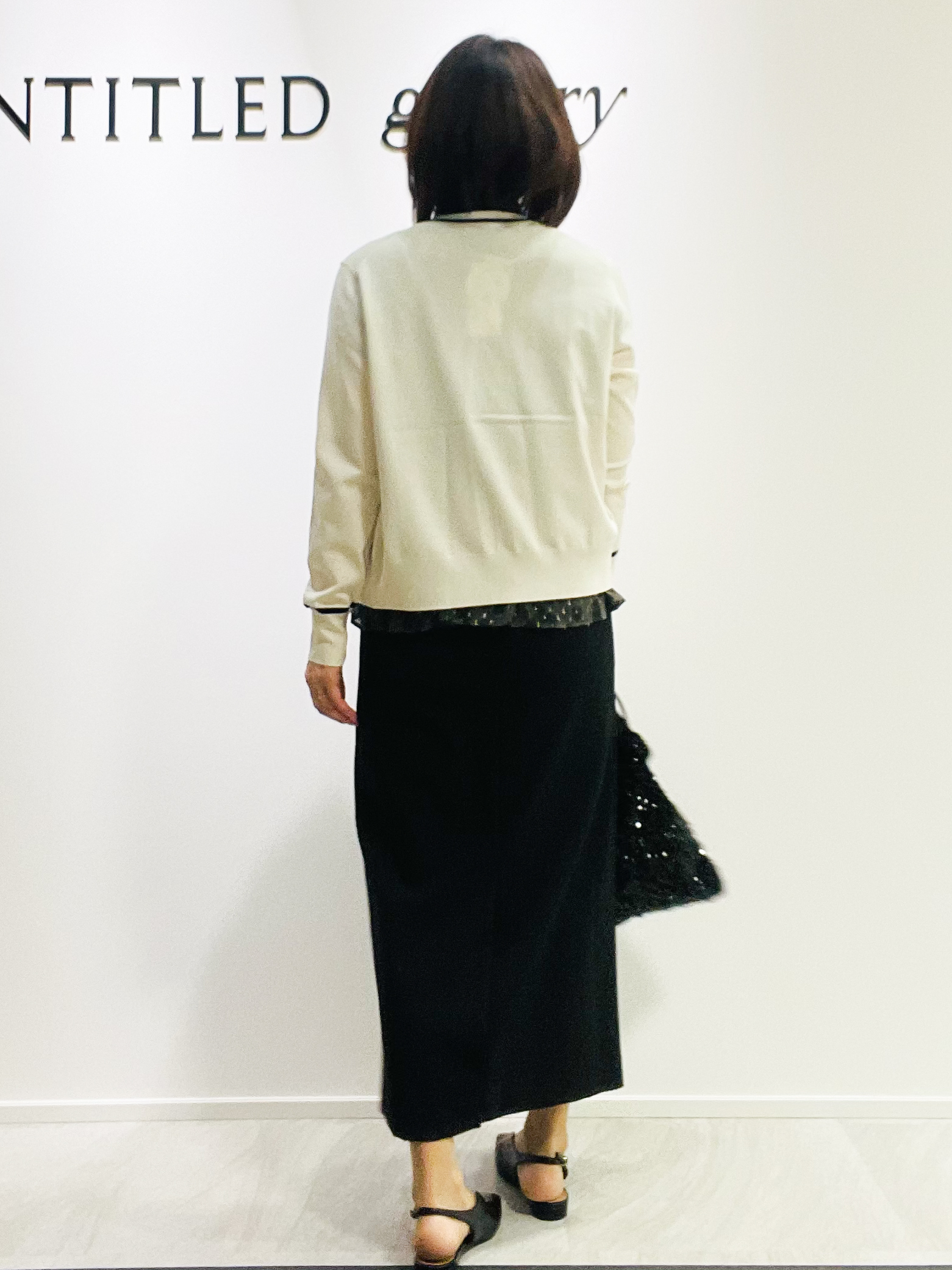 めいさんの「UNTITLED｜【アンサンブル可能/秋羽織り】コンパクトニットカーディガン」を使ったコーディネート