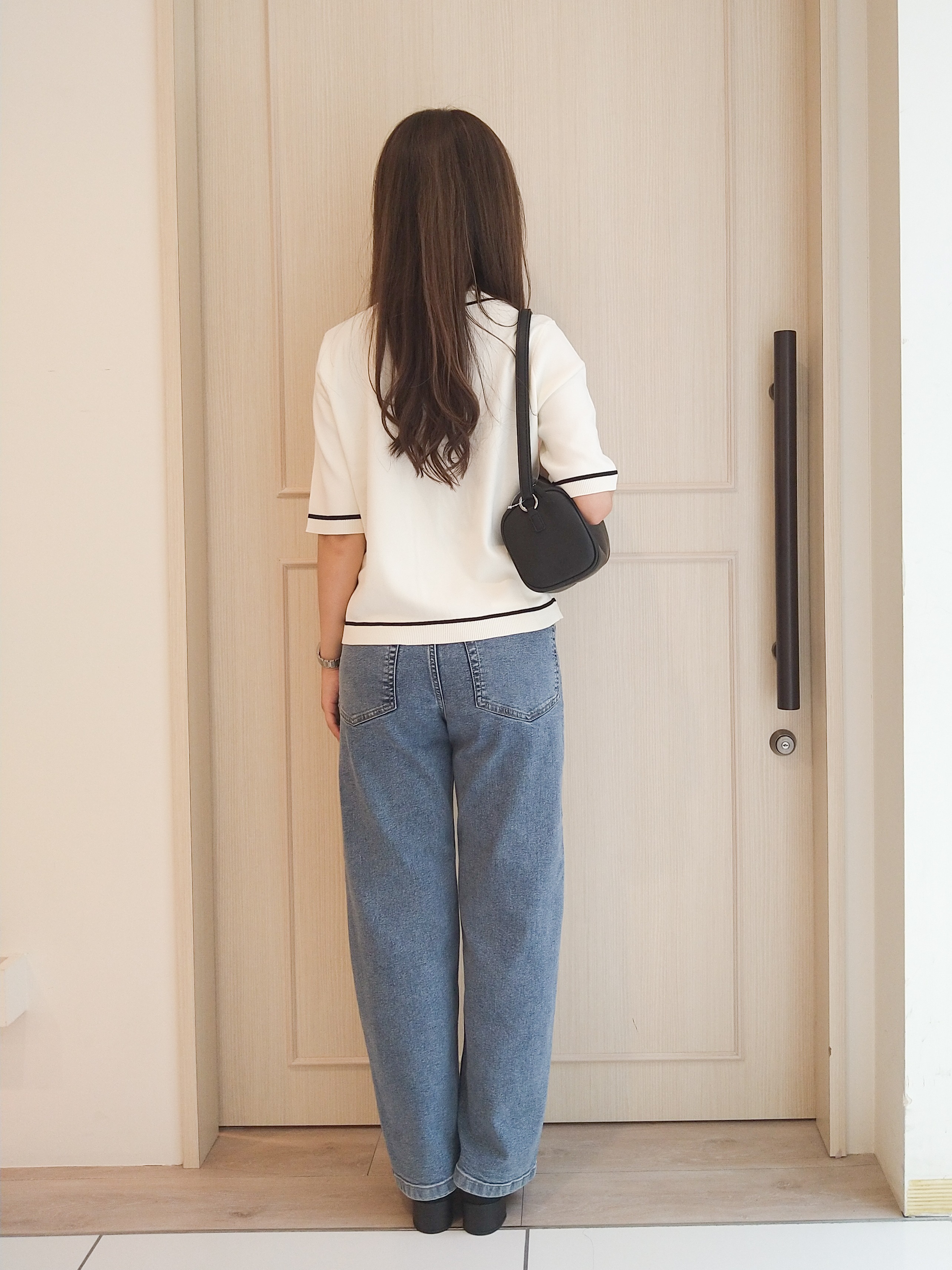 mi-saさんの「SHOO･LA･RUE｜【UV/S-LL/洗濯機可】毛玉になりにくい 配色5分袖カーディガン」を使ったコーディネート