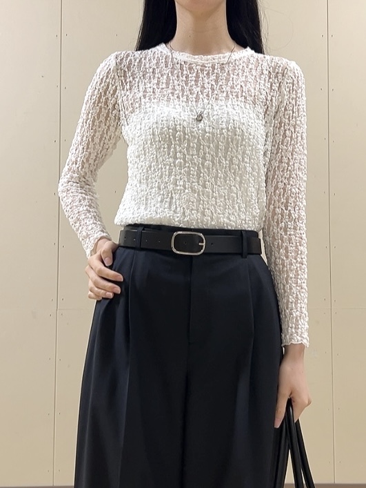 sechiさんの「UNTITLED｜【羽織りのインナーに】レースプルオーバー」を使ったコーディネート