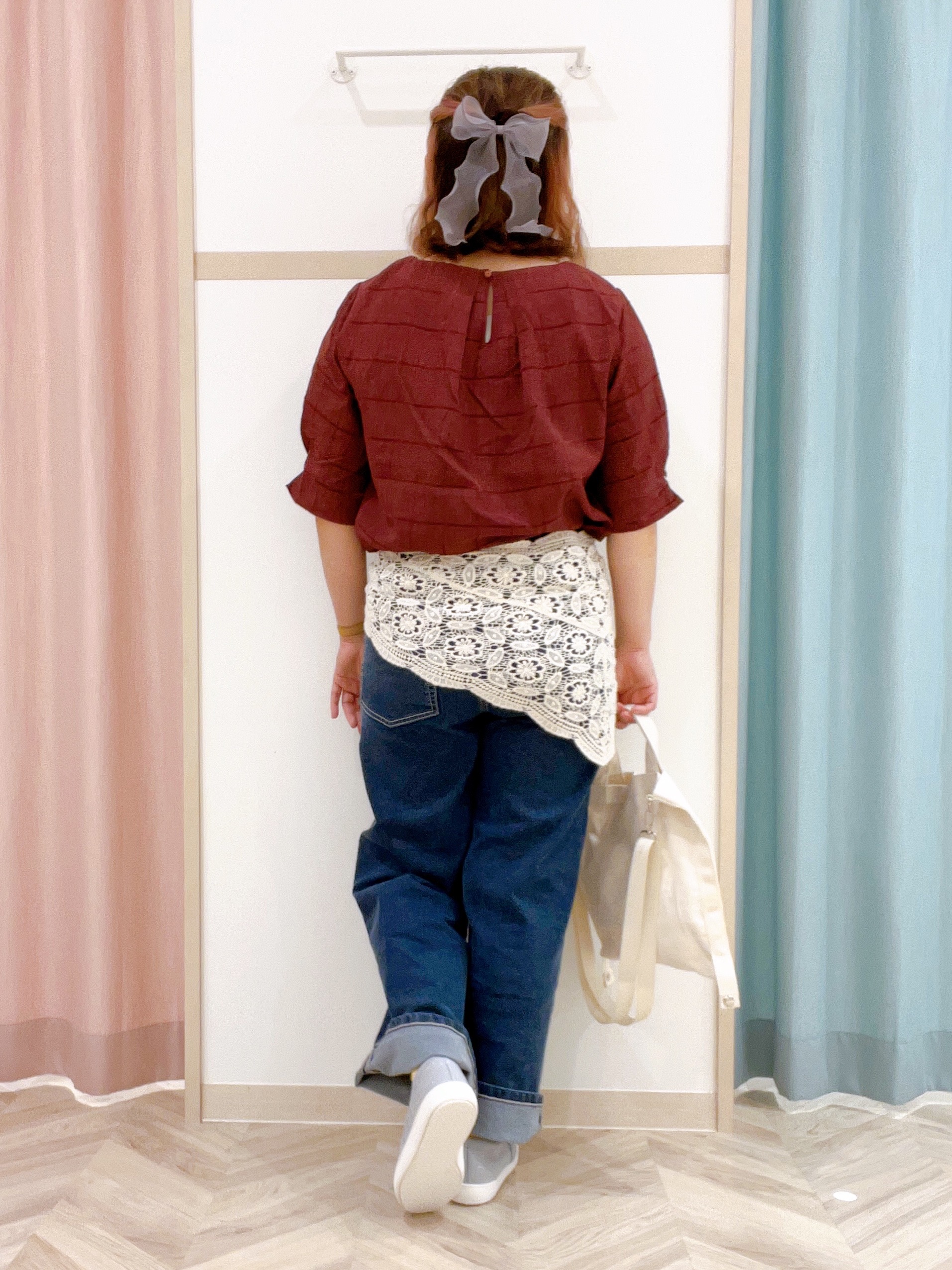 kitaさんの「SHOO･LA･RUE｜【セットアップ可/S-LL】1枚で秋気分 モールチェックタックスリーブ ブラウス」を使ったコーディネート