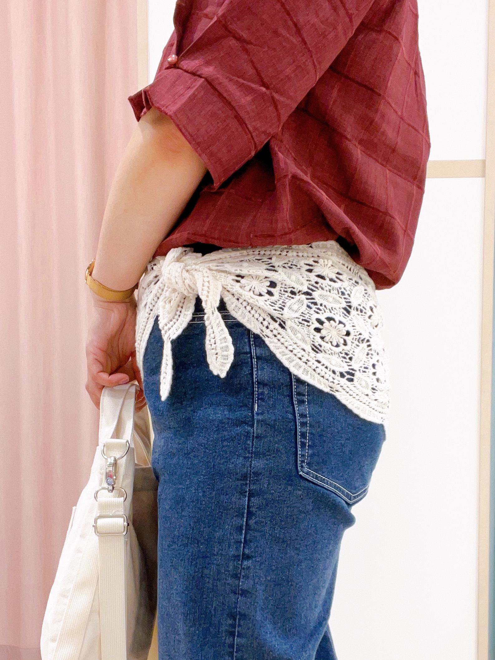 kitaさんの「SHOO･LA･RUE｜【セットアップ可/S-LL】1枚で秋気分 モールチェックタックスリーブ ブラウス」を使ったコーディネート