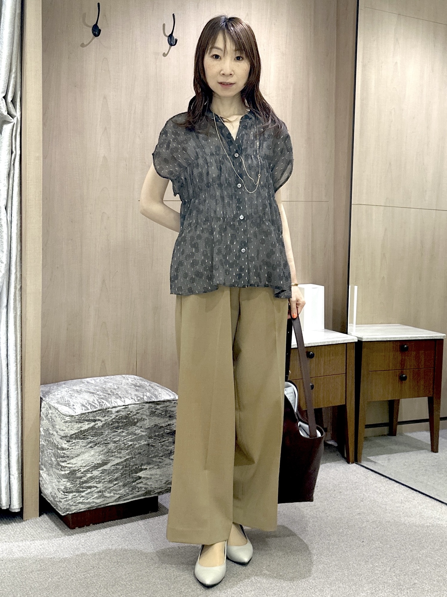 Miwaさんの「UNTITLED｜【接触冷感/UVカット/遮熱機能】フライスジャージカーディガン」を使ったコーディネート