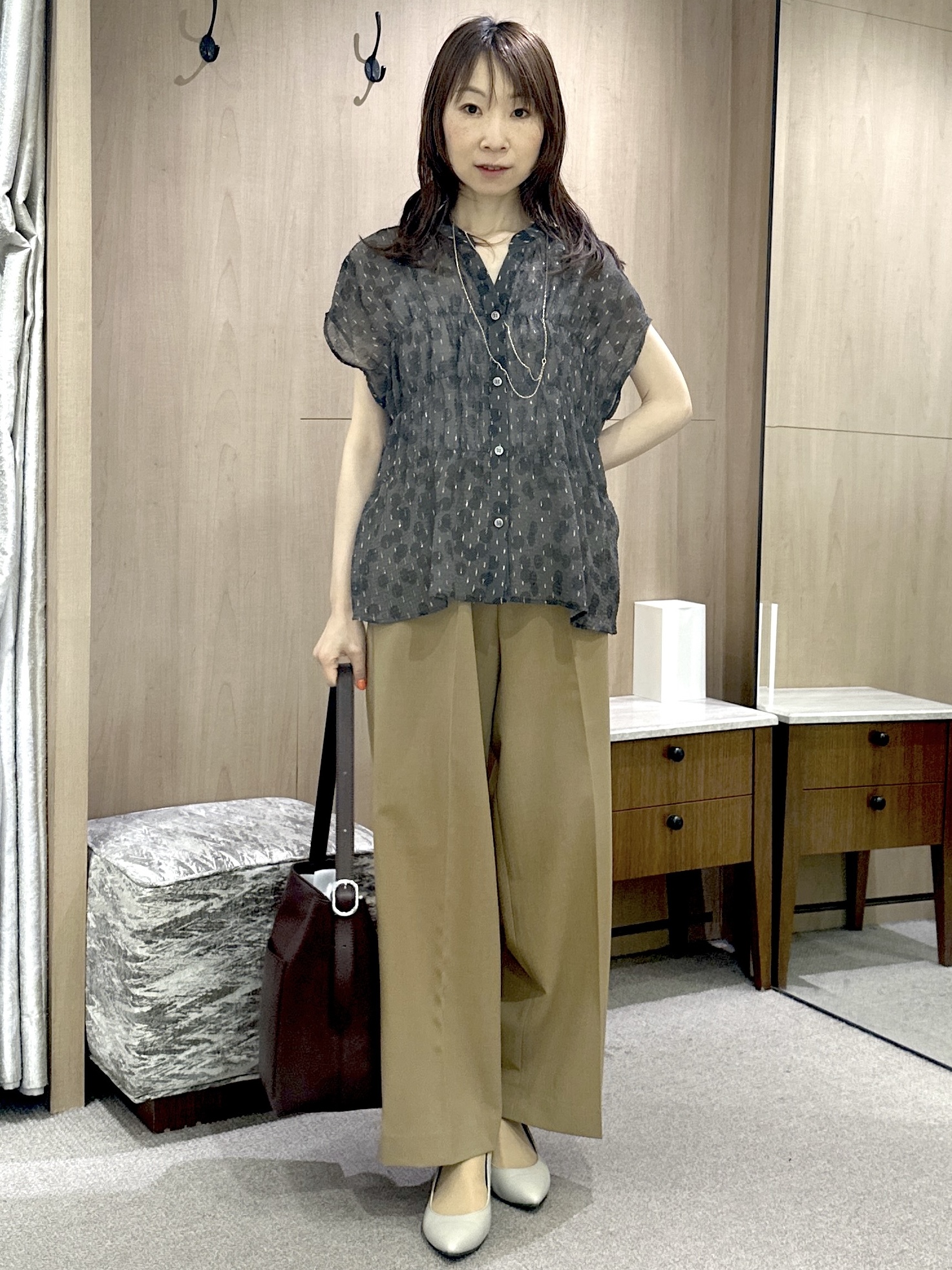 Miwaさんの「UNTITLED｜【接触冷感/UVカット/遮熱機能】フライスジャージカーディガン」を使ったコーディネート