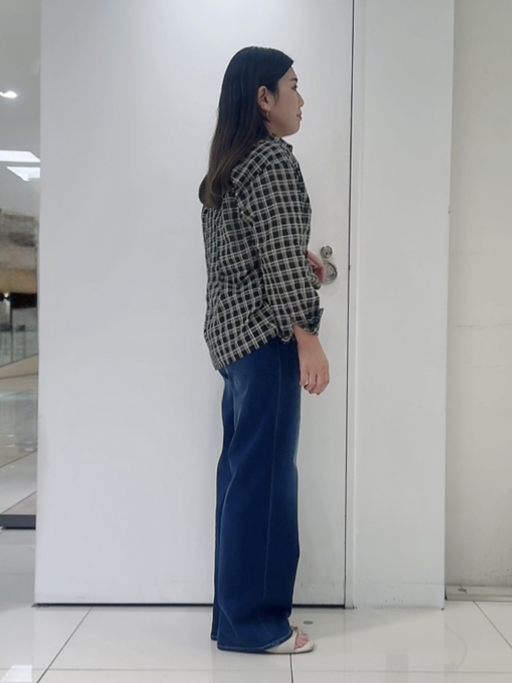 なかじさんの「UNTITLED｜【秋映え/羽織り】シアーチェックシャツブラウス」を使ったコーディネート