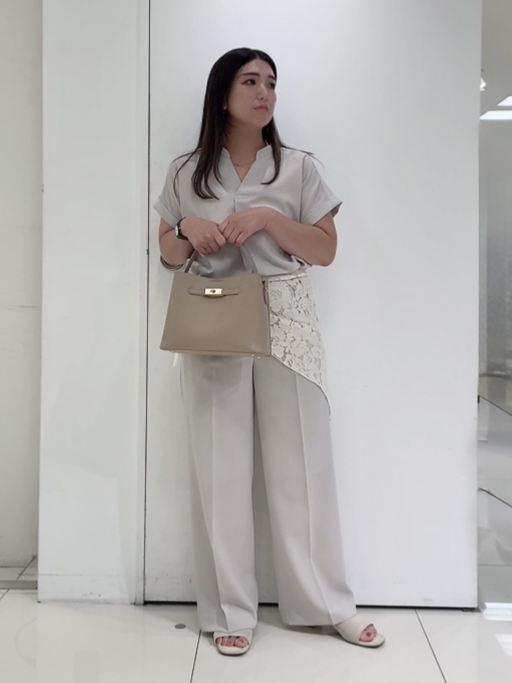 なかじさんの「UNTITLED｜【セットアップ可/UVカット】エアリークールブラウス」を使ったコーディネート