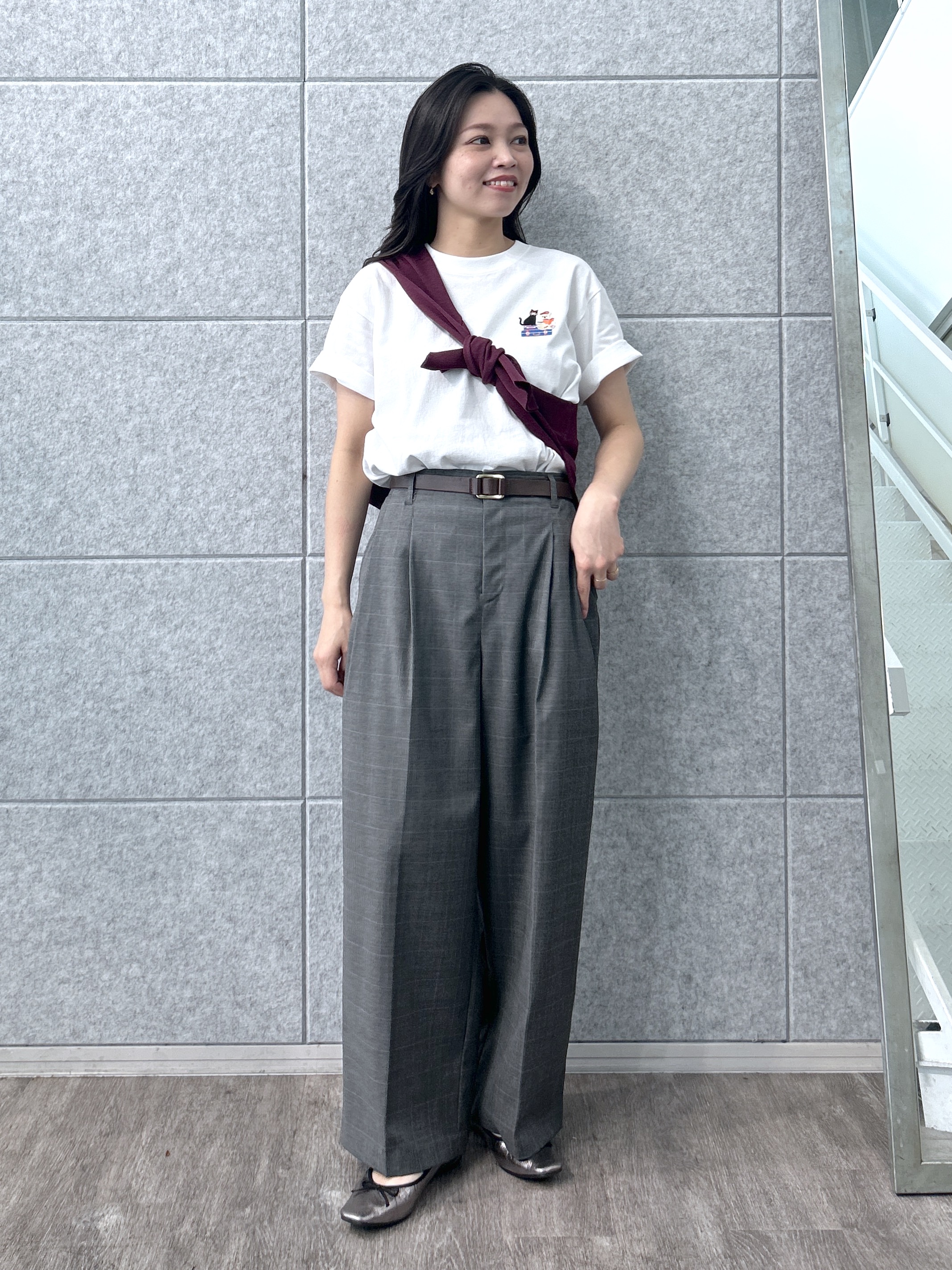 Kaiさんの「Dessin｜UMAO&times;Dessinコラボ 刺繍Tシャツ」を使ったコーディネート