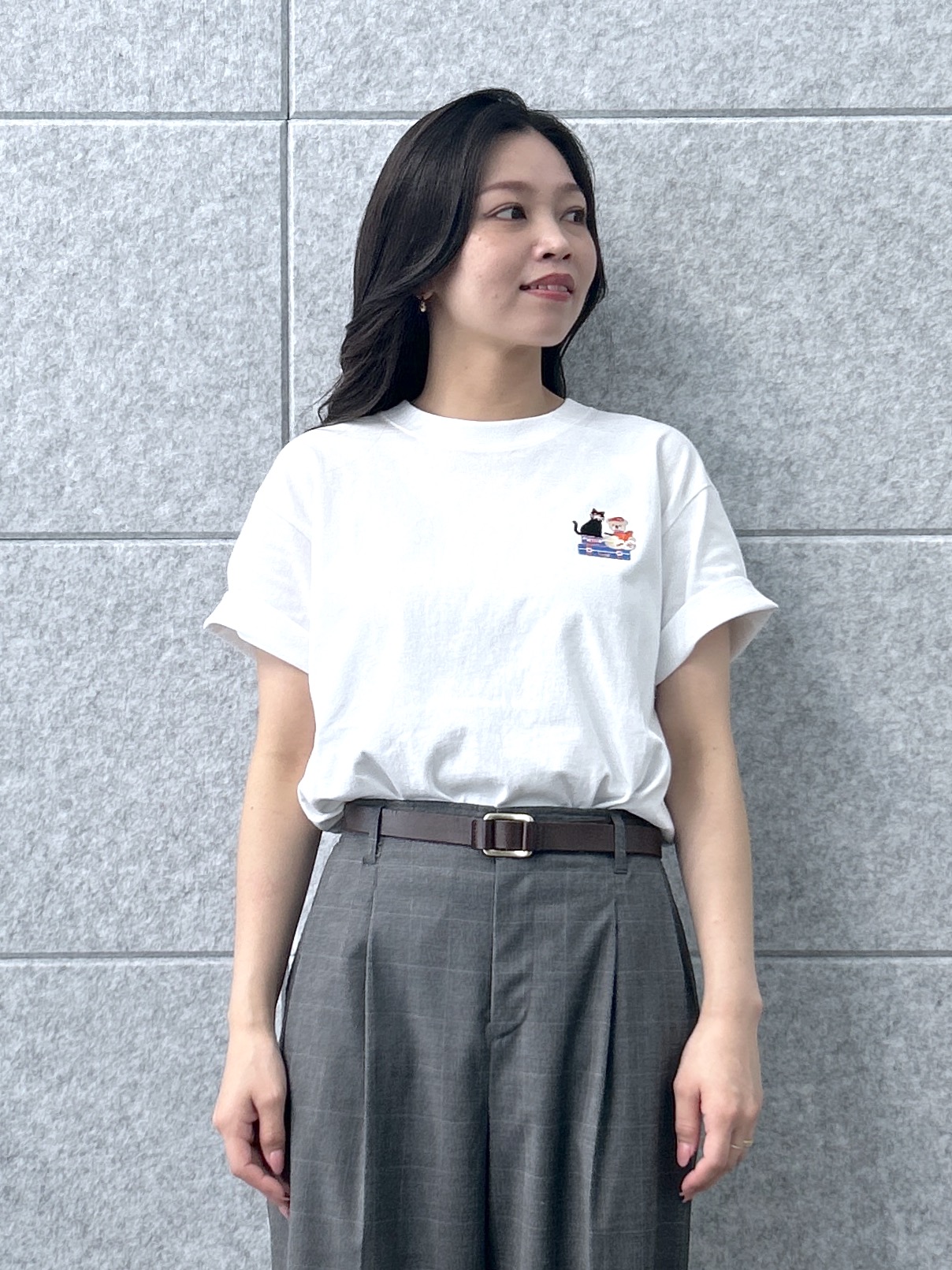 Kaiさんの「Dessin｜UMAO&times;Dessinコラボ 刺繍Tシャツ」を使ったコーディネート
