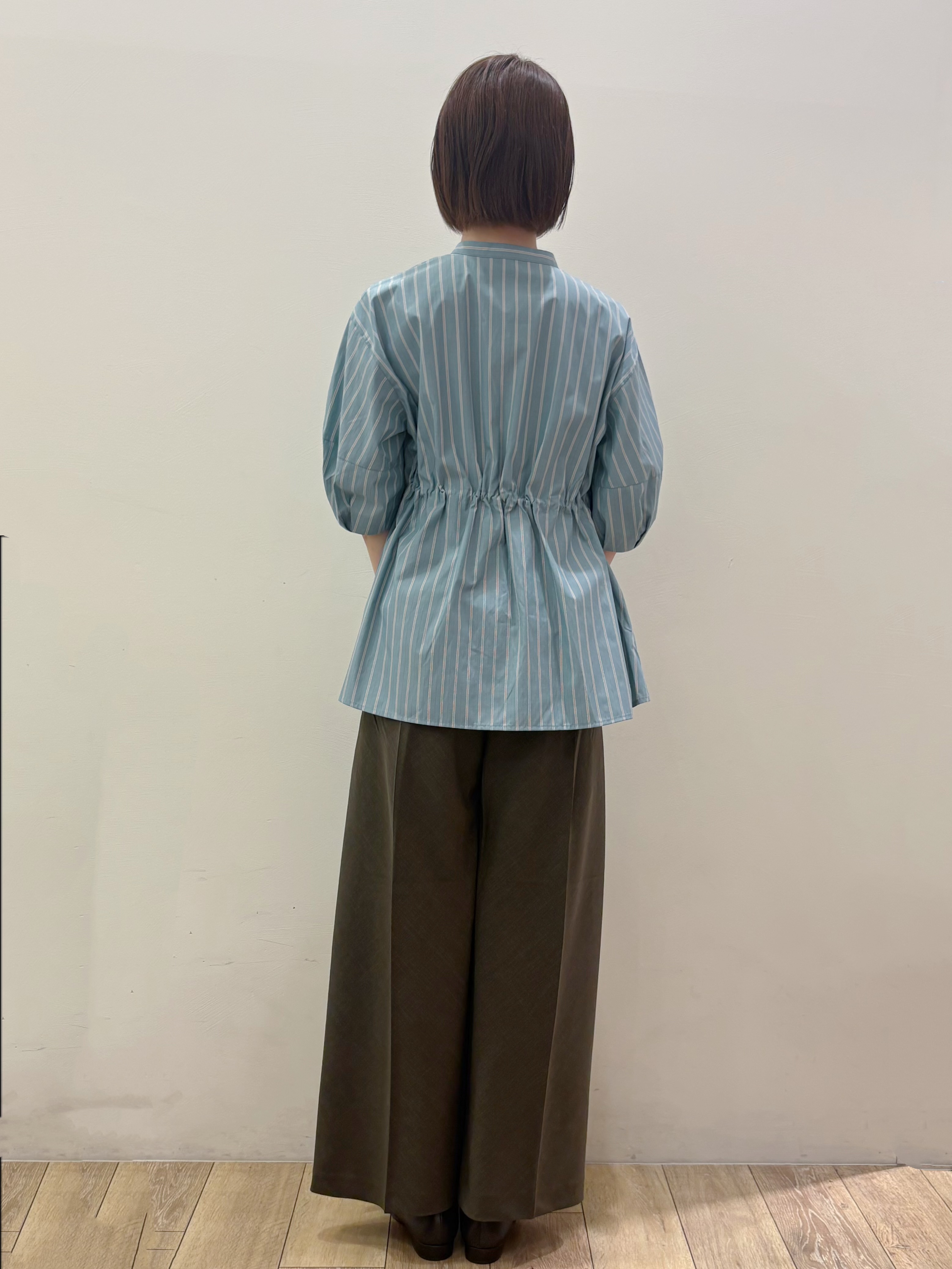 RINさんの「OPAQUE.CLIP｜ストライプ ペプラムブラウス【洗濯機OK】」を使ったコーディネート