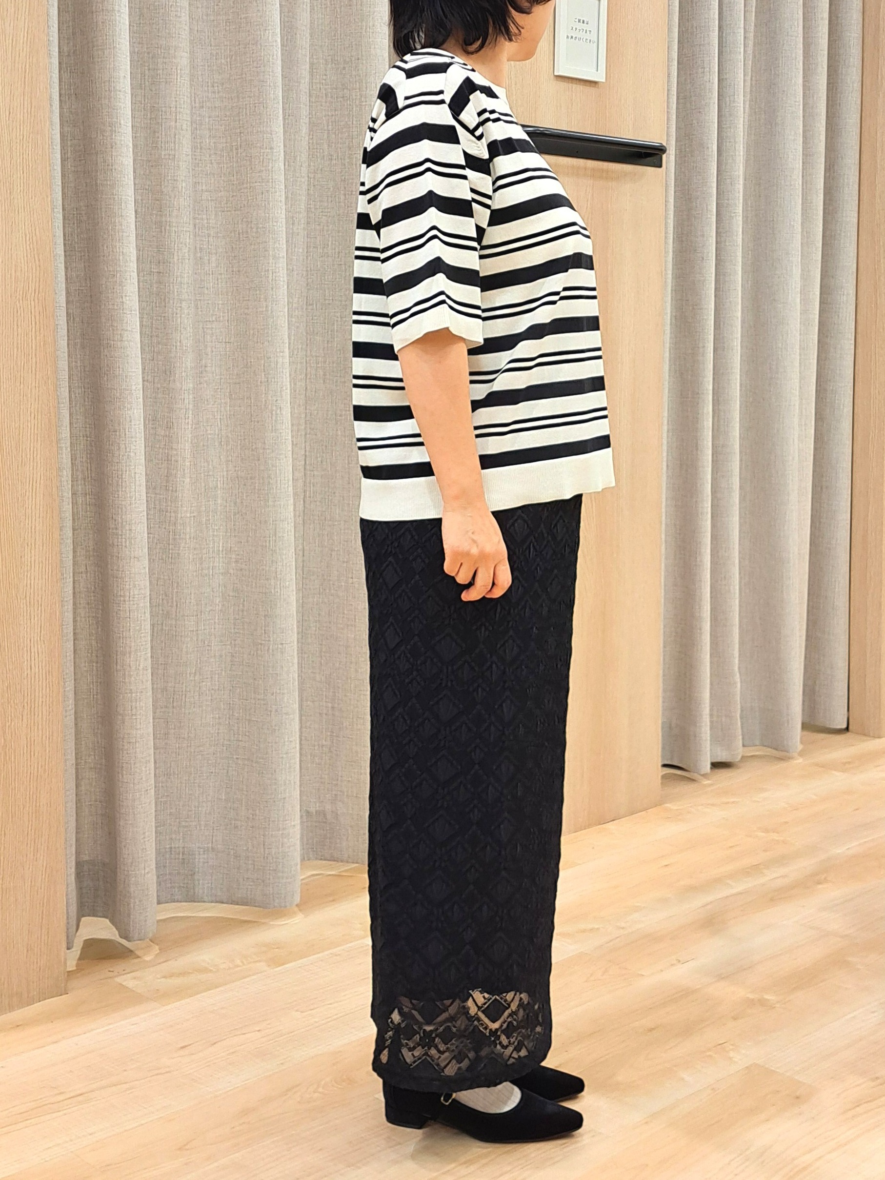 ふるさんの「grove｜【ひんやり・UVカット・洗濯機◎】Tシャツ感覚で着られるコットン混ニット」を使ったコーディネート