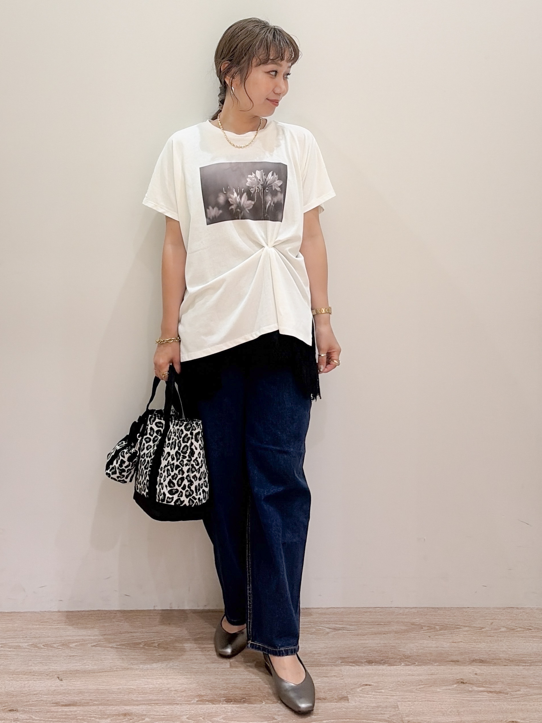 risayanさんの「OPAQUE.CLIP｜フォトプリントTシャツ【洗濯機OK】」を使ったコーディネート