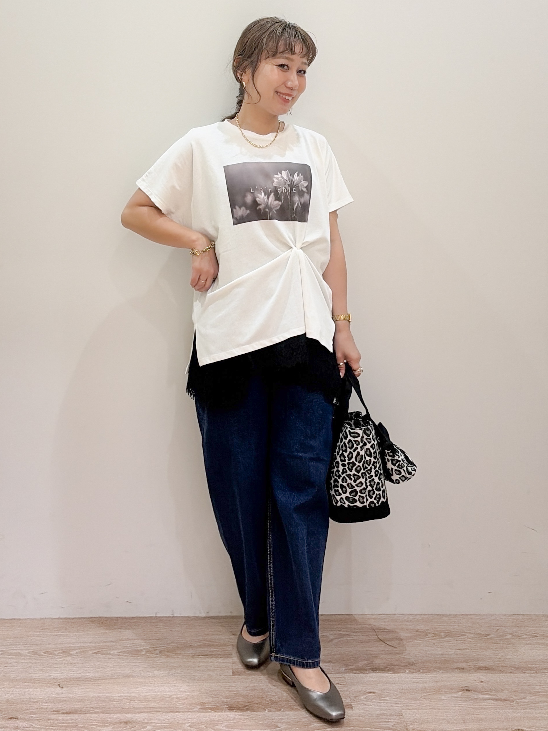 risayanさんの「OPAQUE.CLIP｜フォトプリントTシャツ【洗濯機OK】」を使ったコーディネート