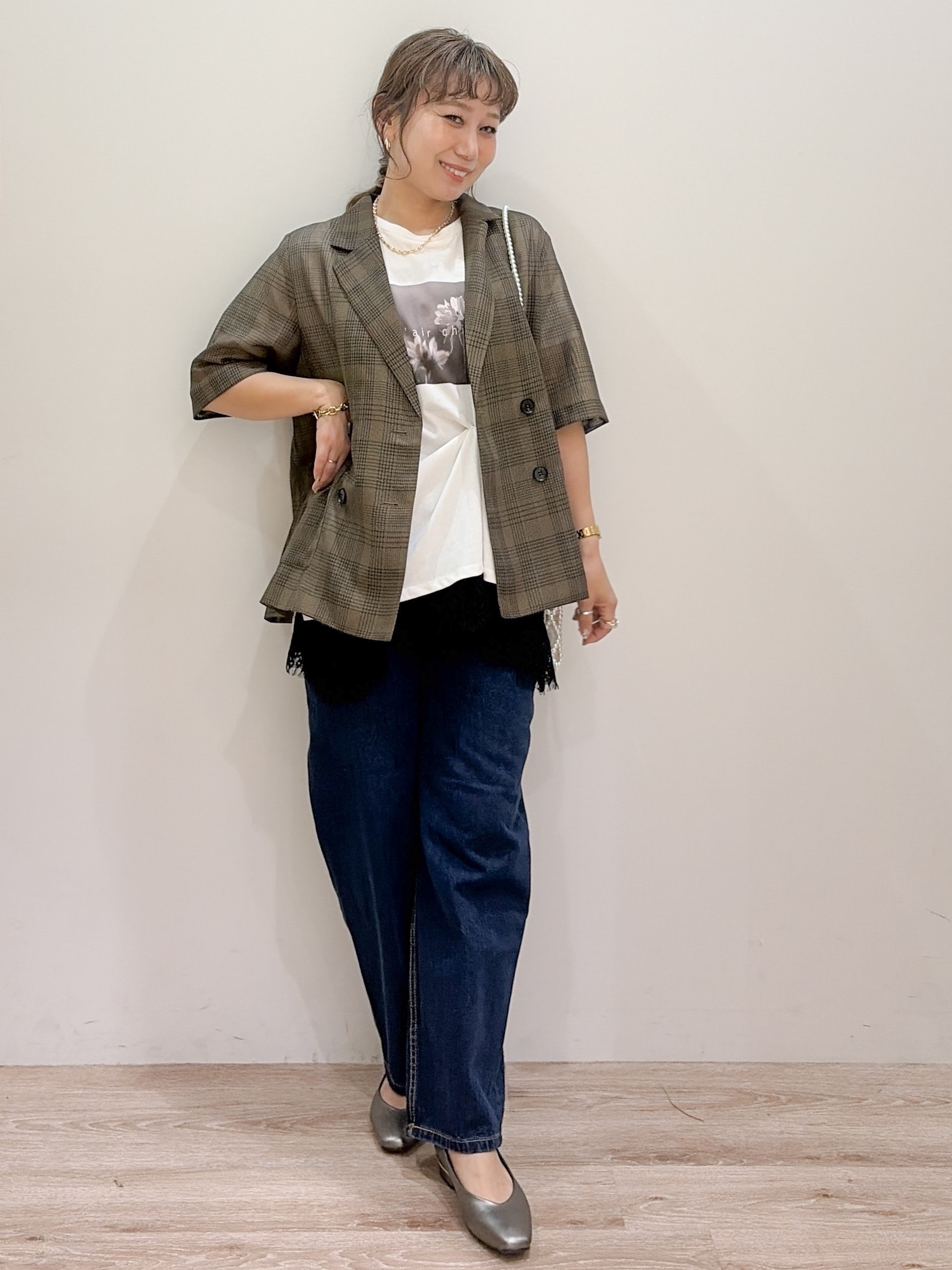 risayanさんの「OPAQUE.CLIP｜フォトプリントTシャツ【洗濯機OK】」を使ったコーディネート