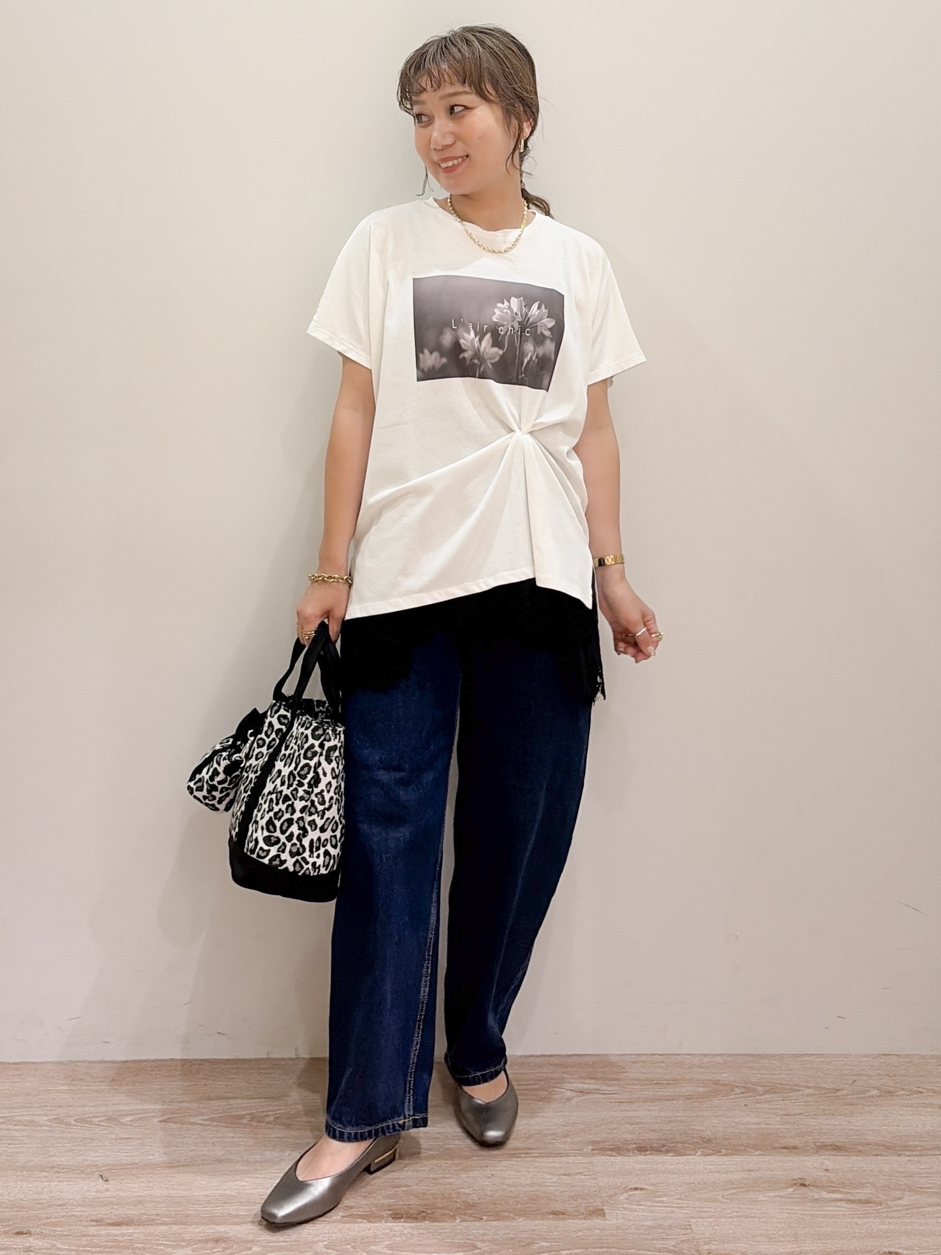 risayanさんの「OPAQUE.CLIP｜フォトプリントTシャツ【洗濯機OK】」を使ったコーディネート