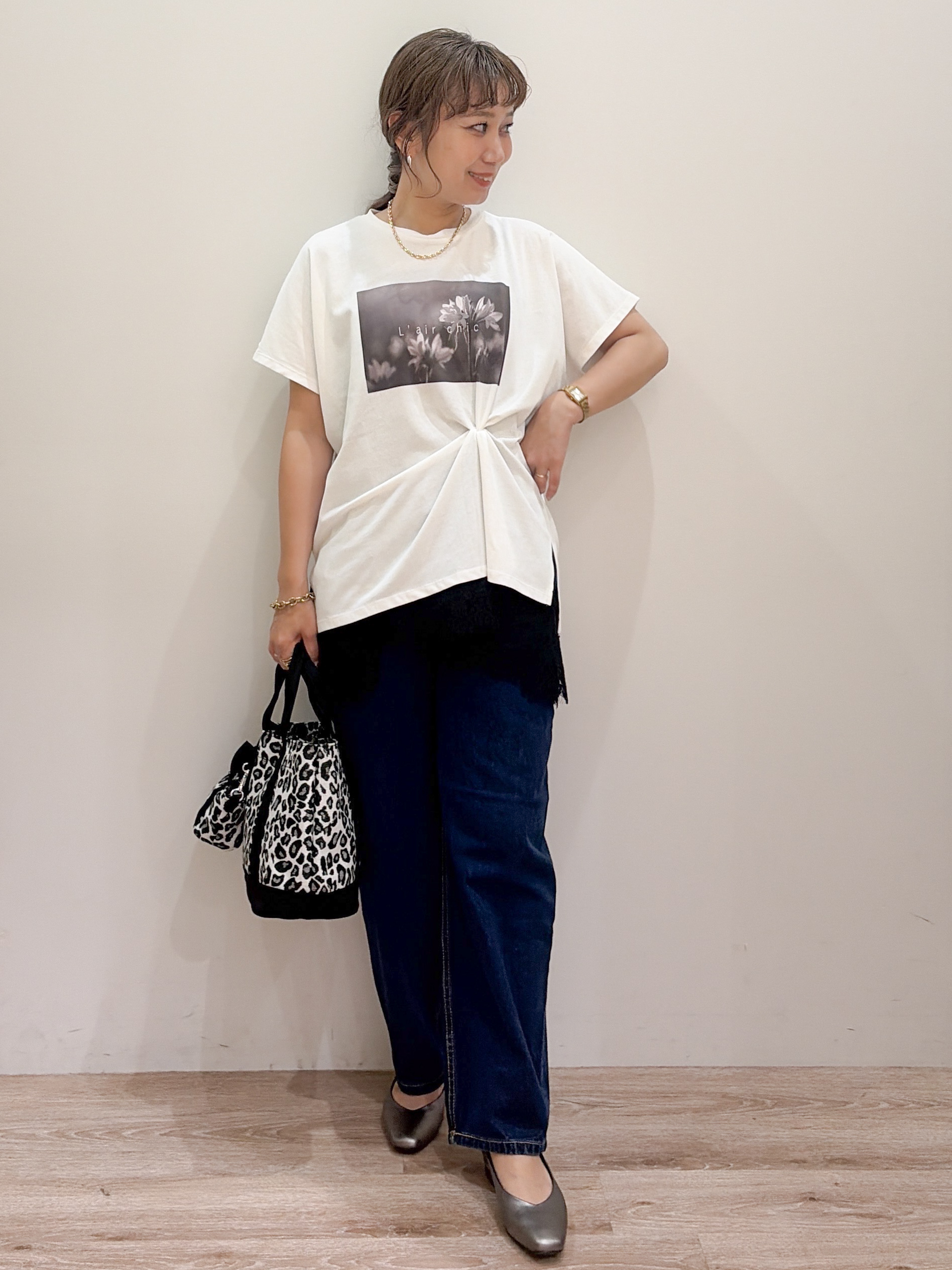 risayanさんの「OPAQUE.CLIP｜フォトプリントTシャツ【洗濯機OK】」を使ったコーディネート