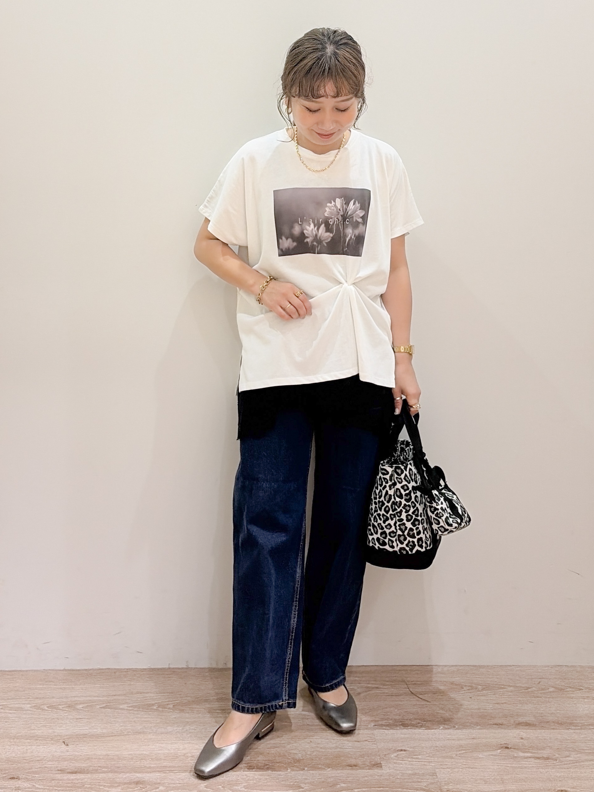 risayanさんの「OPAQUE.CLIP｜フォトプリントTシャツ【洗濯機OK】」を使ったコーディネート