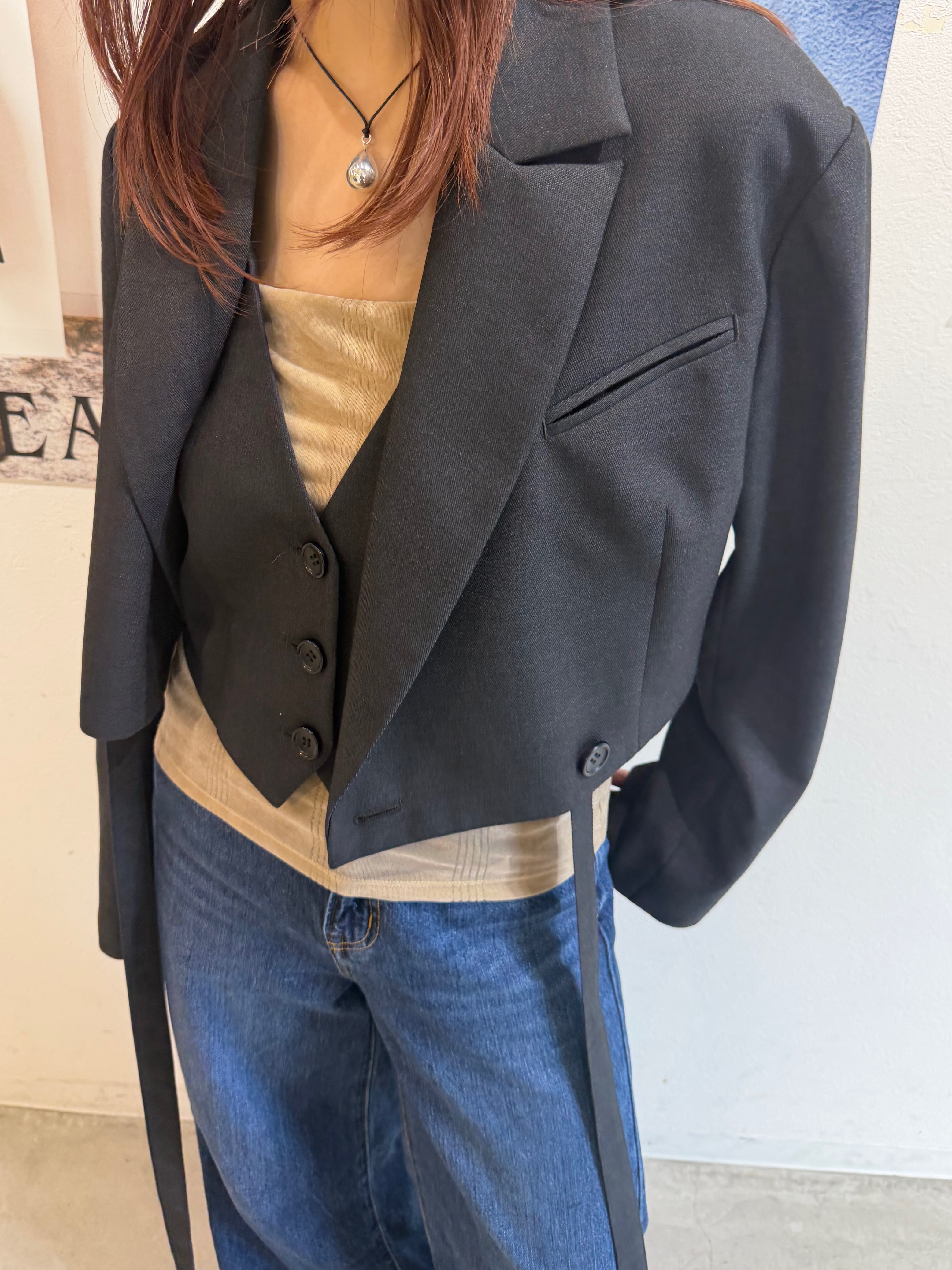 kanamiさんの「CODE A｜ribboned tailor jacket」を使ったコーディネート