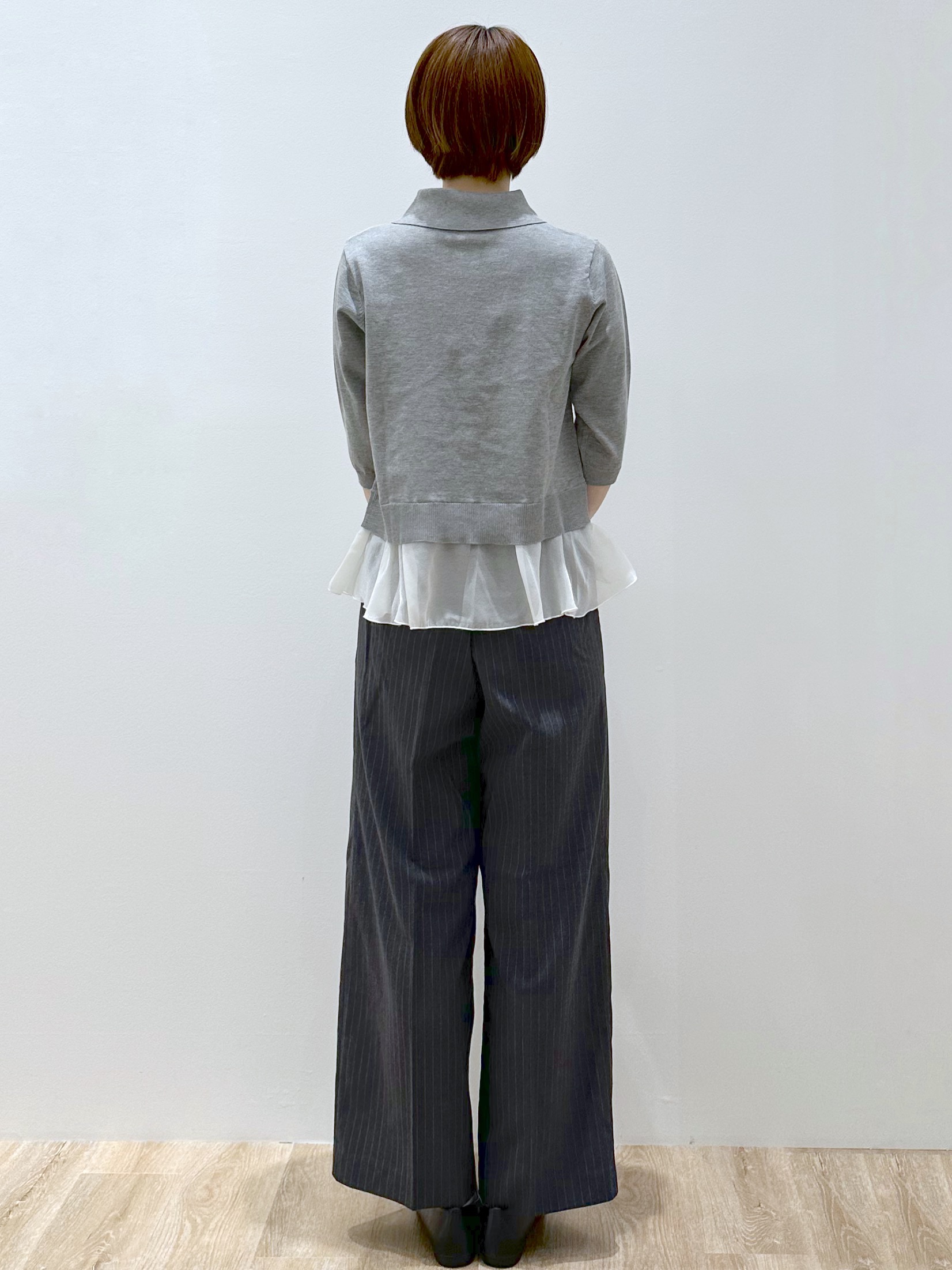 yurieさんの「OPAQUE.CLIP｜裾シアードッキングニット【洗濯機OK】」を使ったコーディネート