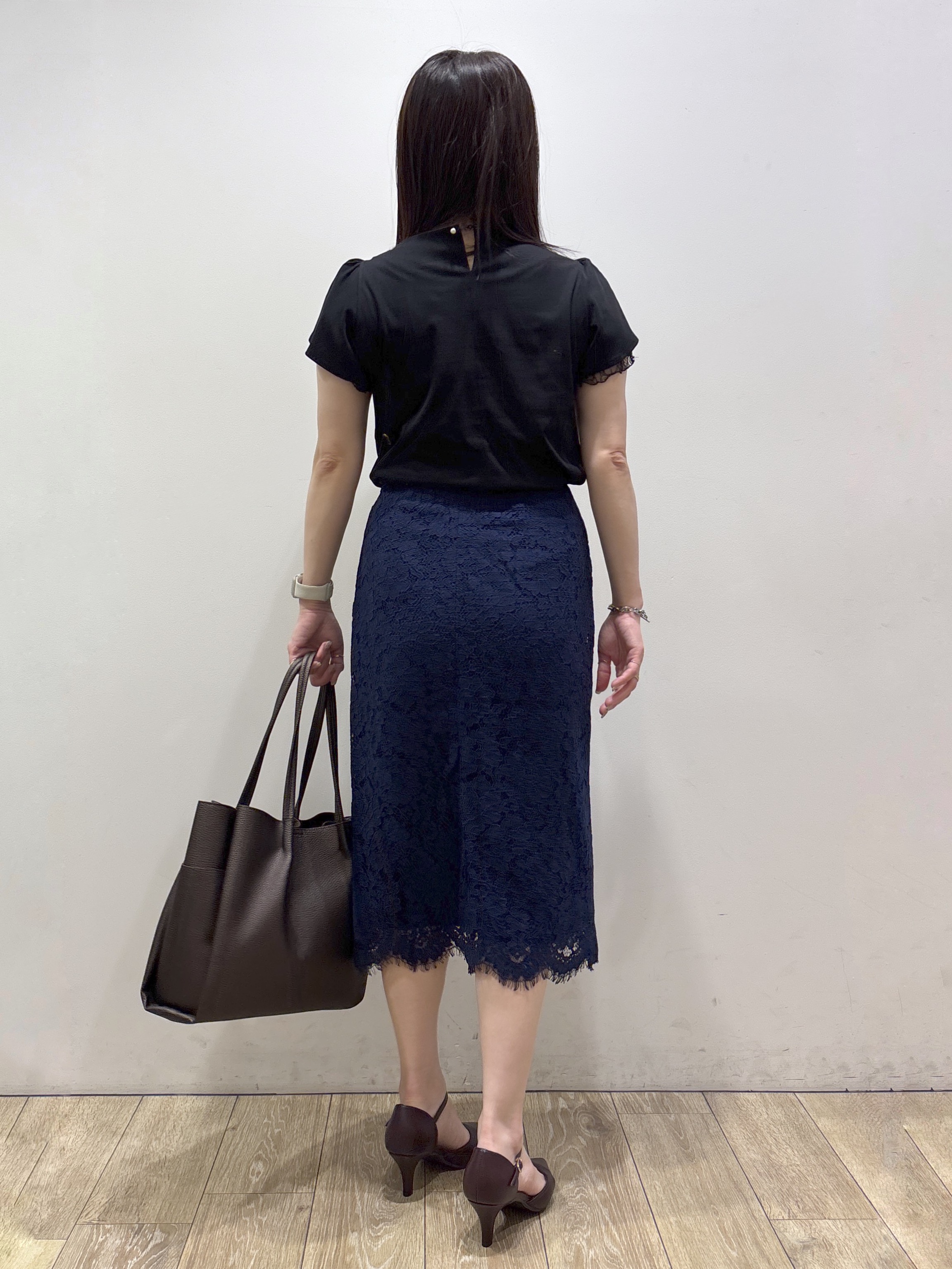 mameさんの「index｜【接触冷感／UVケア】ハートネックレースレイヤードトップス《洗濯機OK／6col》」を使ったコーディネート
