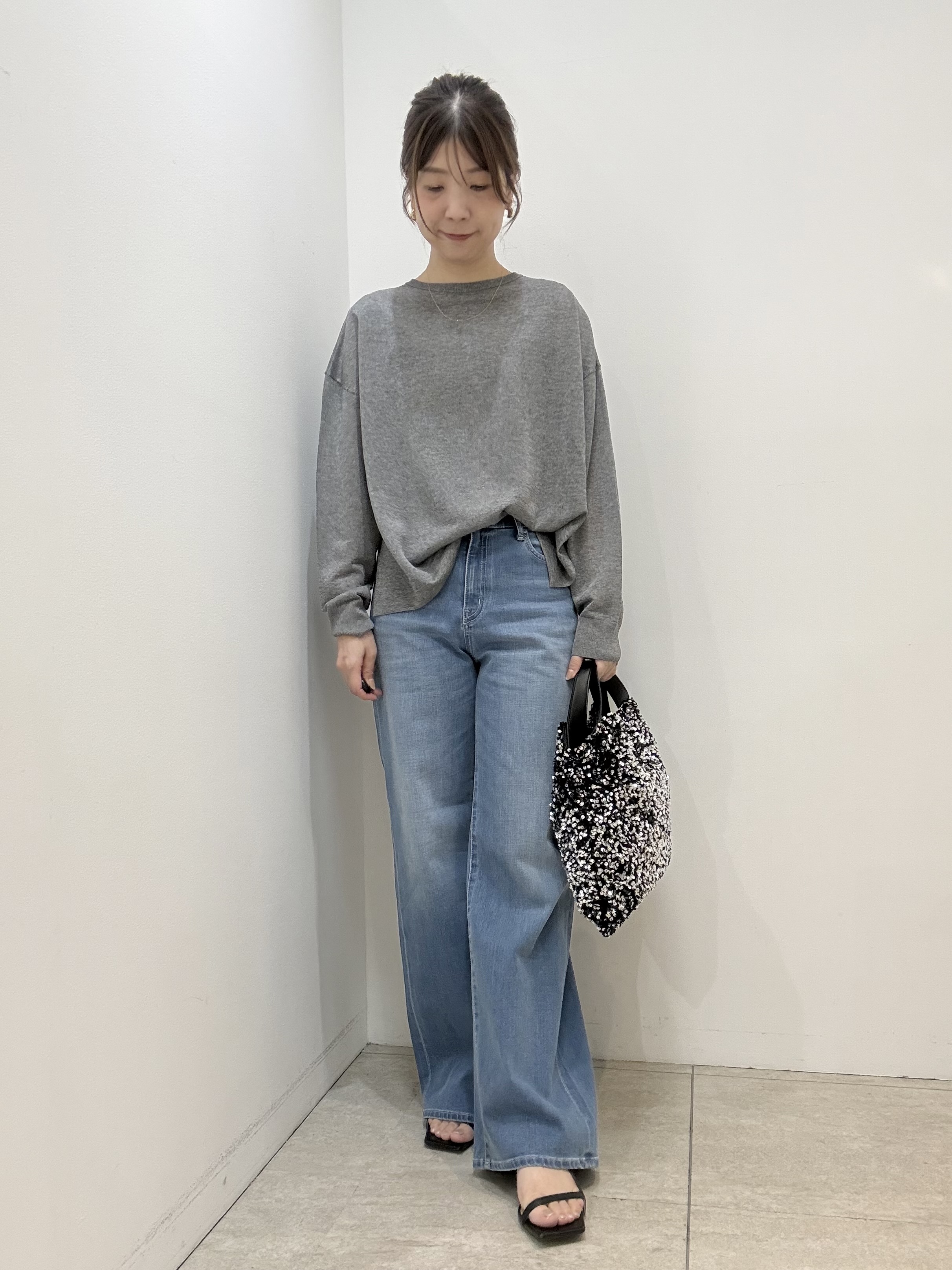 かなえさんの「UNTITLED｜【アンサンブル可/秋羽織り/シアー】前後2WAYカーディガン」を使ったコーディネート