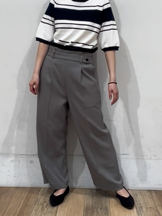 山さんさんの「grove｜【選べる着丈/UVカット/接触冷感etc】センタープレス取れにくいワイドパンツ」を使ったコーディネート