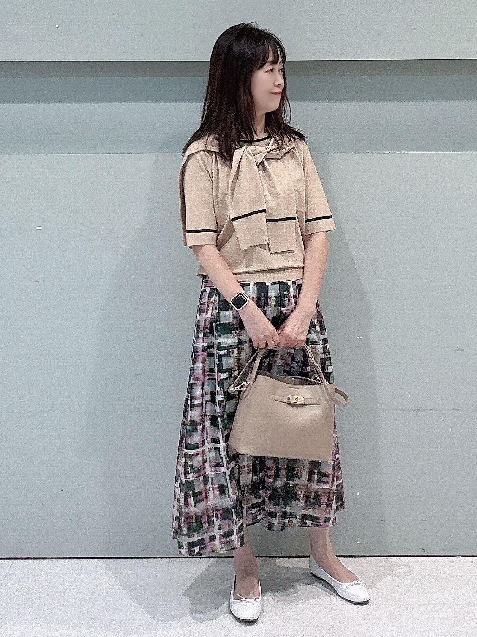 makiさんの「UNTITLED｜【アンサンブル可能/秋羽織り】コンパクトニットカーディガン」を使ったコーディネート