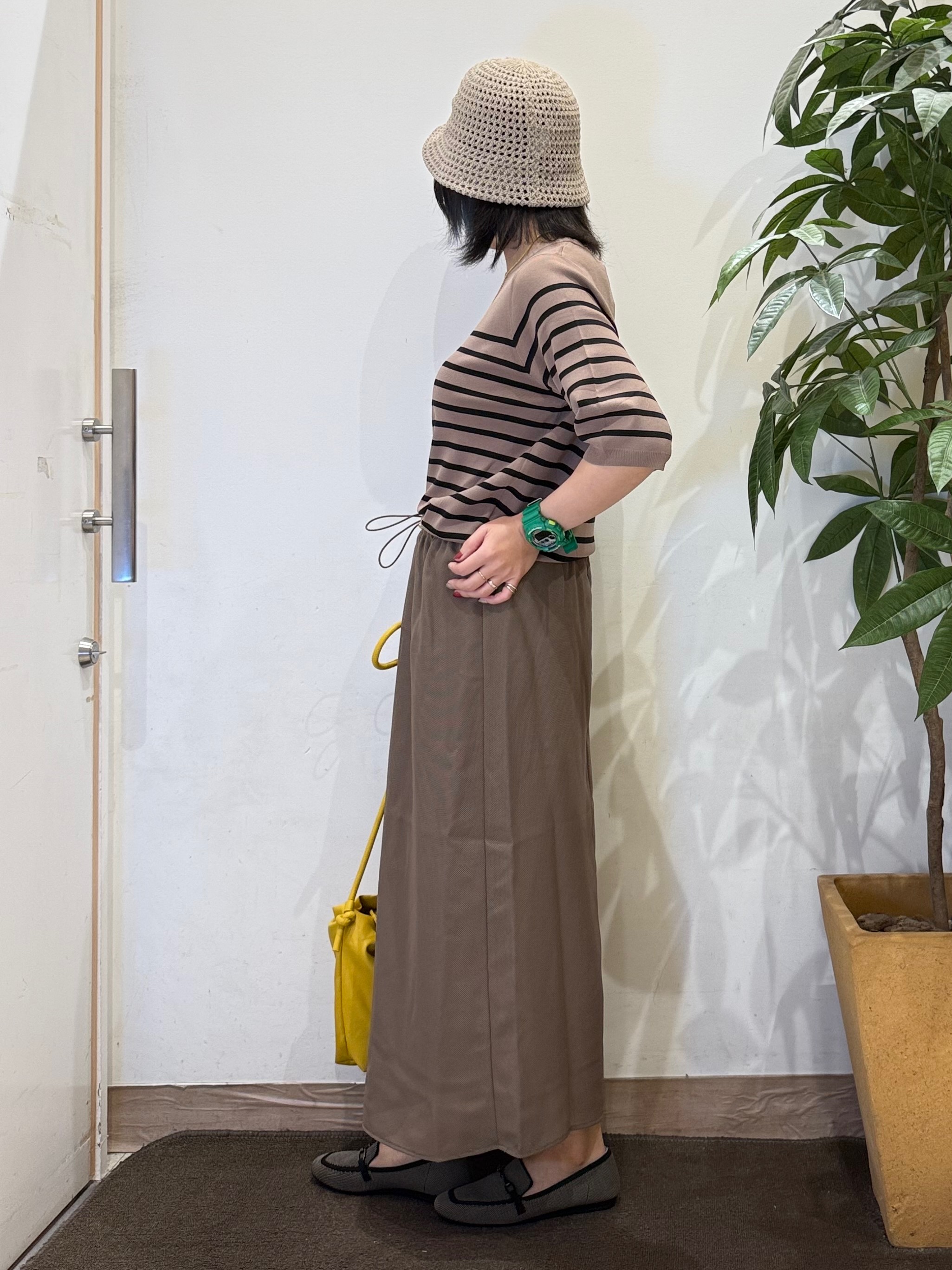 misakiさんの「SHOO･LA･RUE｜【ガンガン洗える/毛玉になりにくい】二の腕見せない 5分袖ニット」を使ったコーディネート