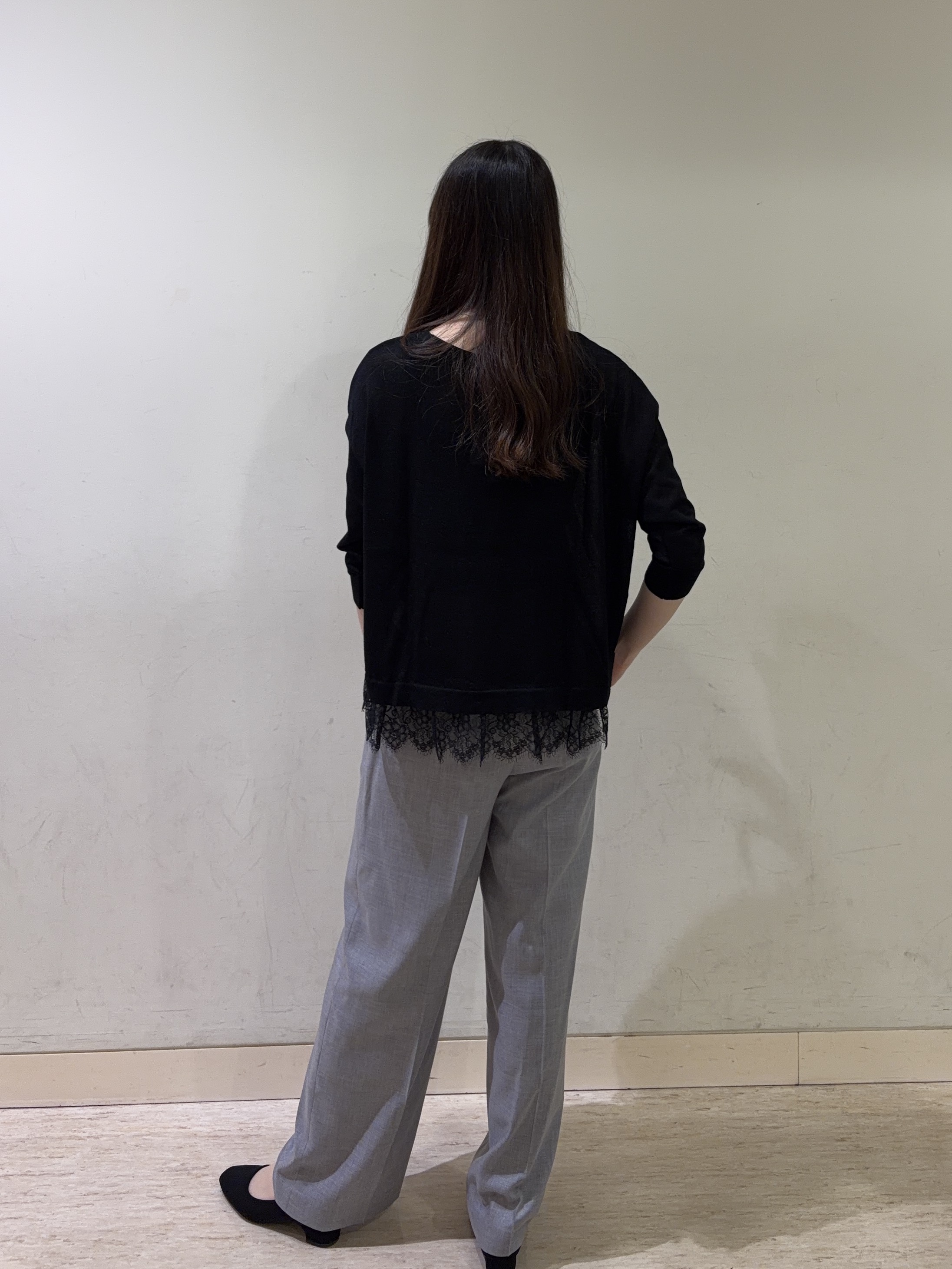 mayuさんの「UNTITLED｜【一枚で着映え】レースドッキングニットプルオーバー」を使ったコーディネート