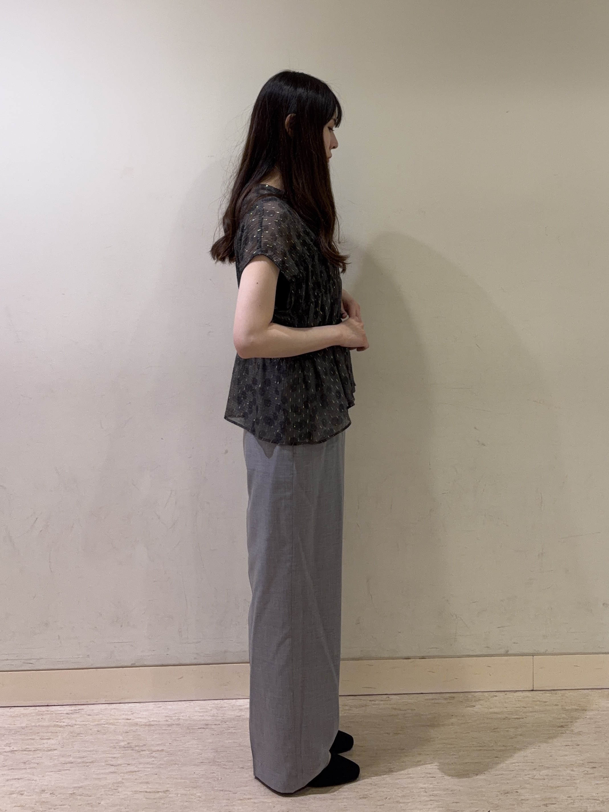 mayuさんの「UNTITLED｜【秋映え/シアー】ヴィンテージドットブラウス」を使ったコーディネート