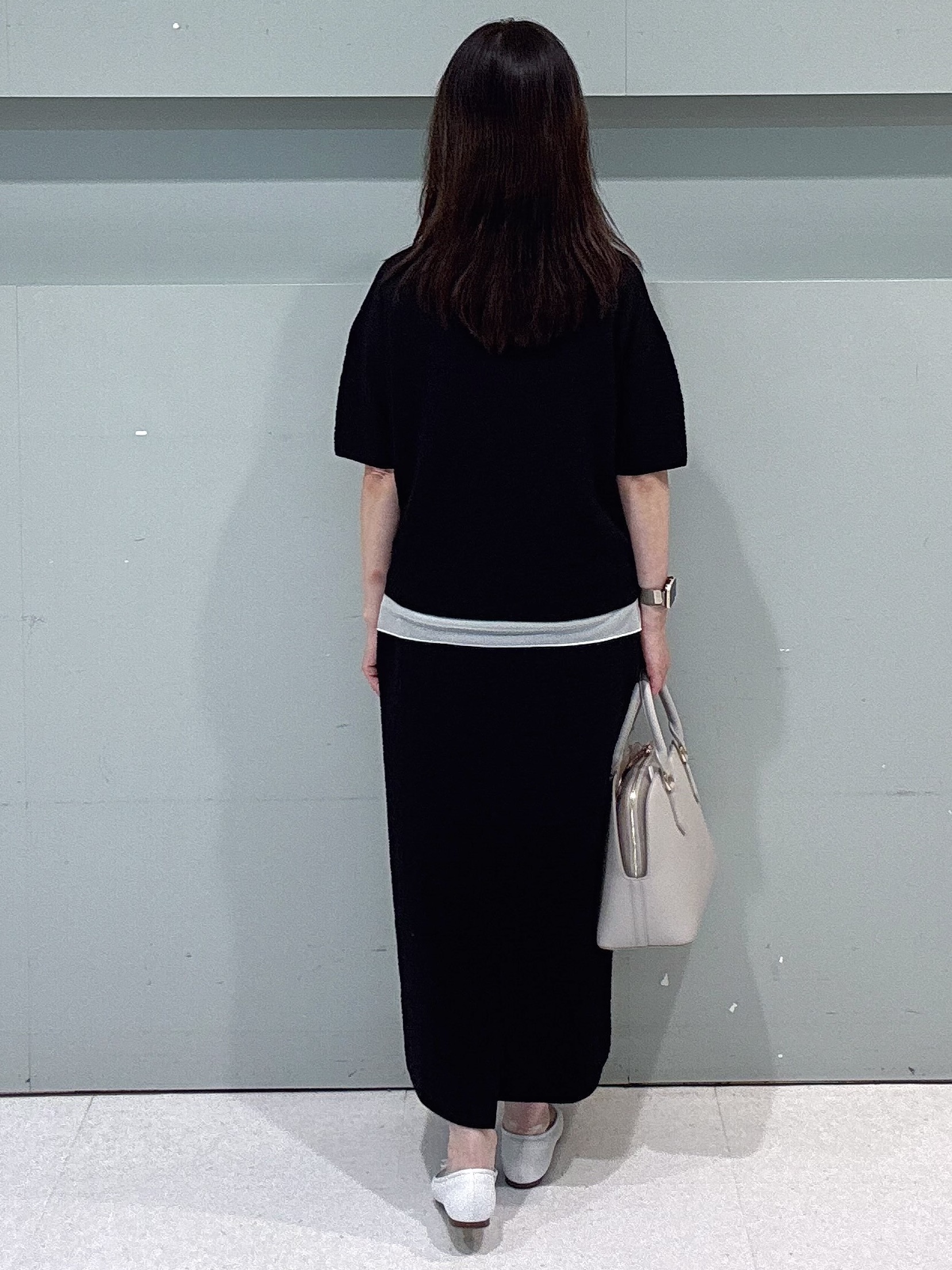 makiさんの「UNTITLED｜【セットアップ可/ストレッチ性】ドライタッチニットプルオーバー」を使ったコーディネート