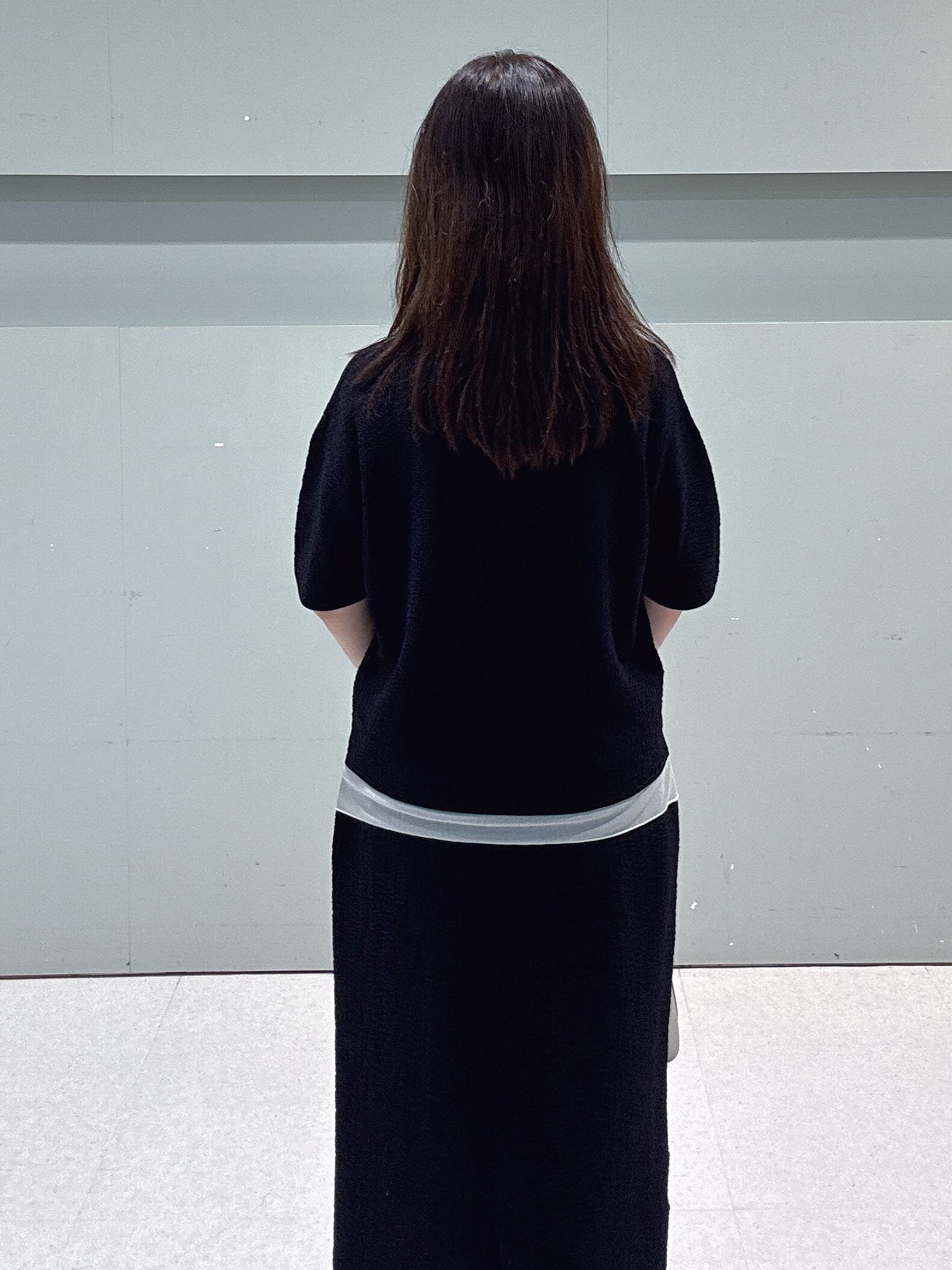 makiさんの「UNTITLED｜【セットアップ可/ストレッチ性】ドライタッチニットプルオーバー」を使ったコーディネート