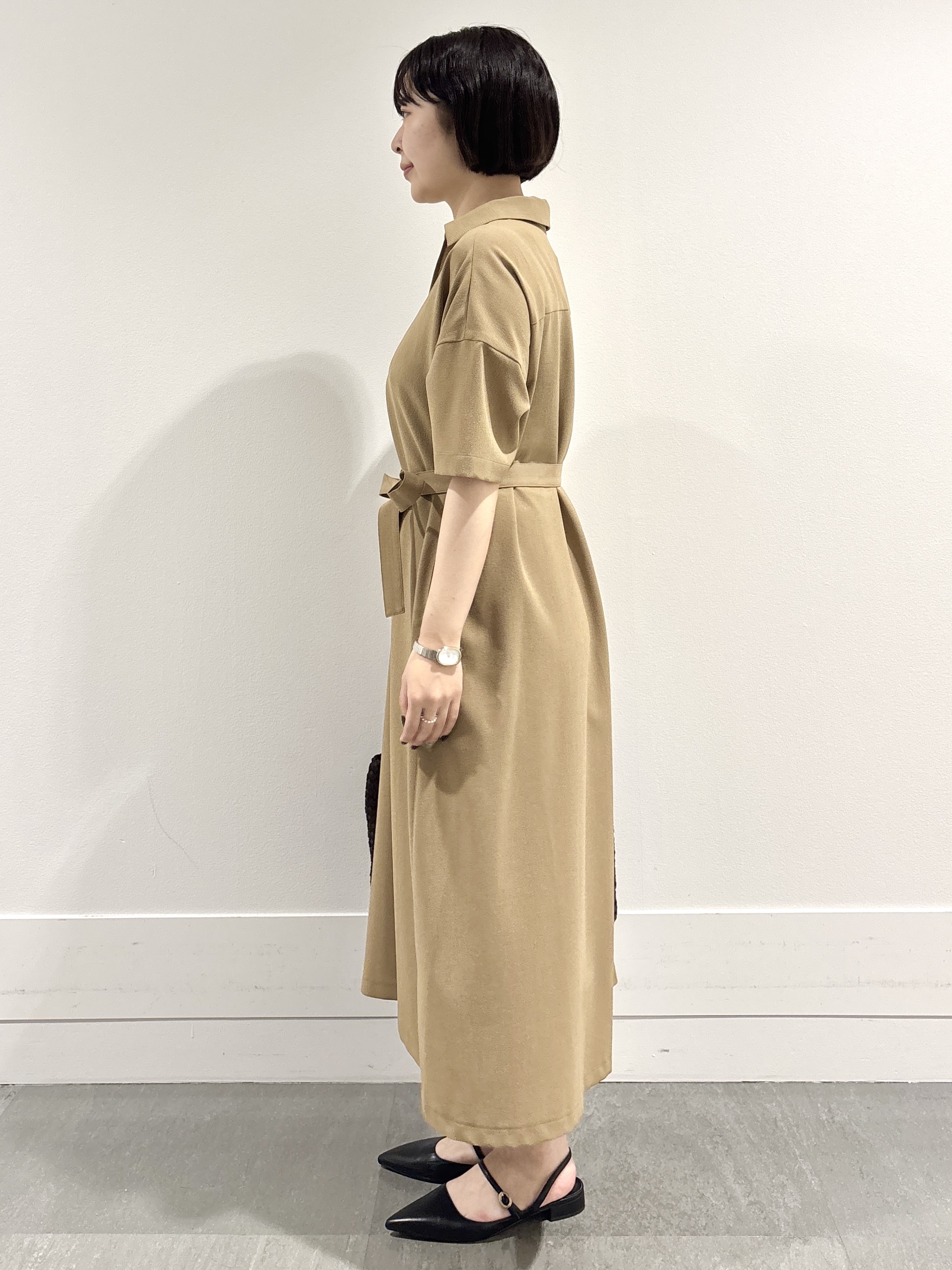 モエカさんの「UNTITLED｜【初秋も活躍/UVカット/接触冷感】エアリークールワンピース」を使ったコーディネート