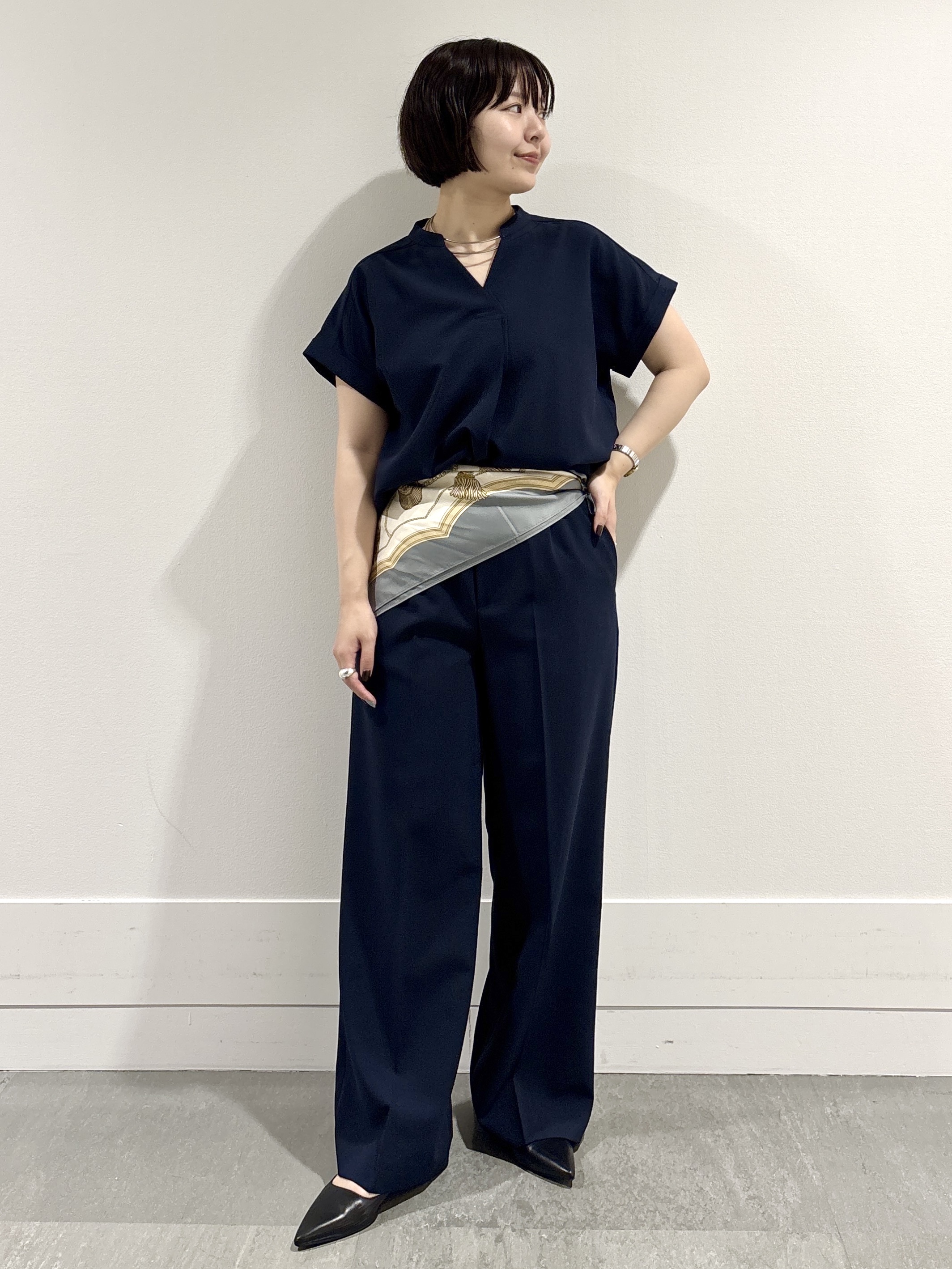 モエカさんの「UNTITLED｜【セットアップ可/UVカット】エアリークールブラウス」を使ったコーディネート