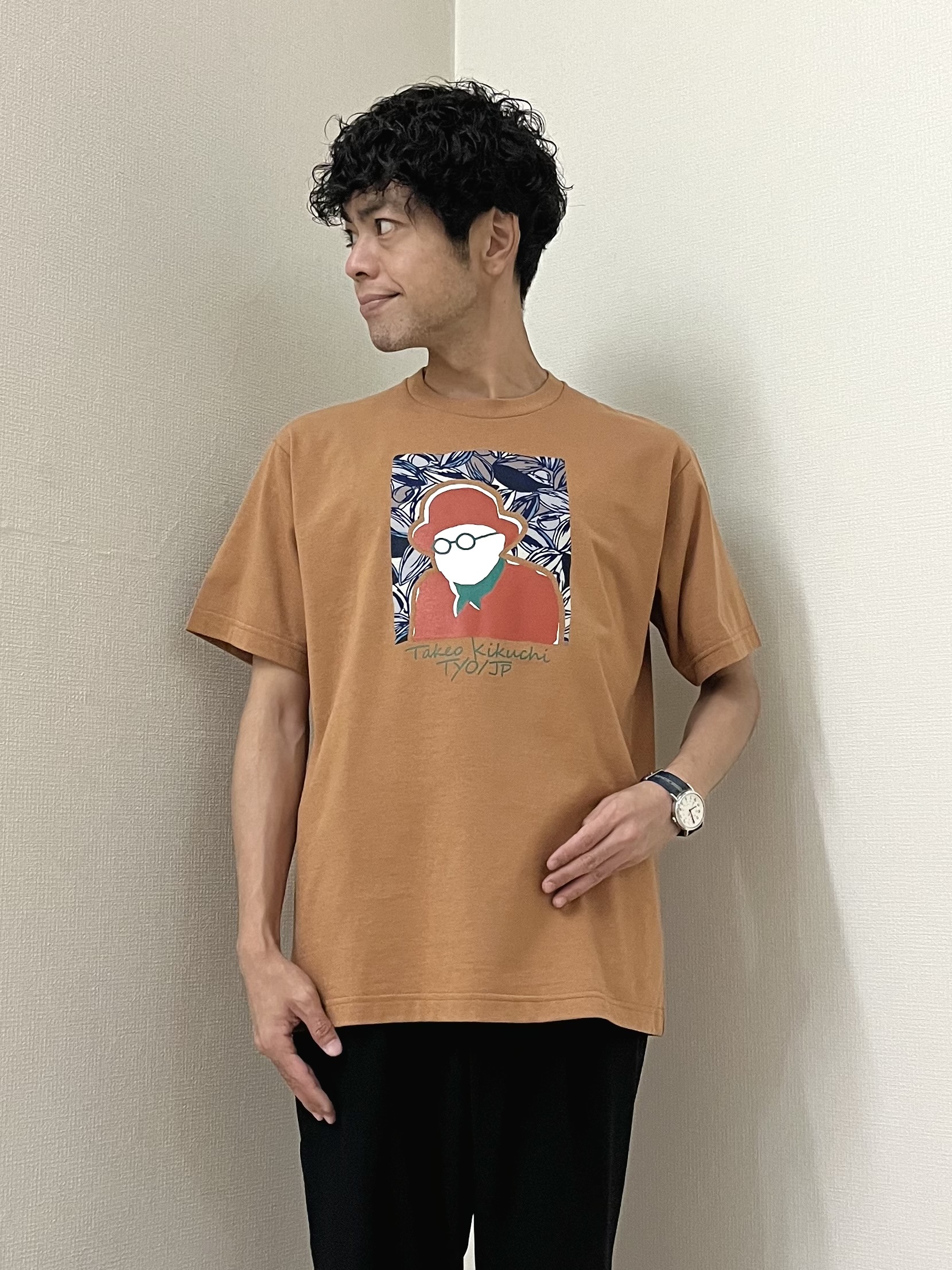 URAさんの「TAKEO KIKUCHI｜ポートレートアートＴシャツ」を使ったコーディネート