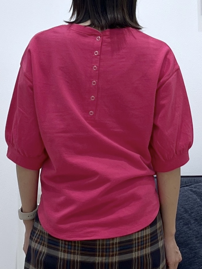 canaさんの「Dessin｜【高レビュー/洗える/XS-L】バックヘンリーミニ裏毛 5分袖」を使ったコーディネート