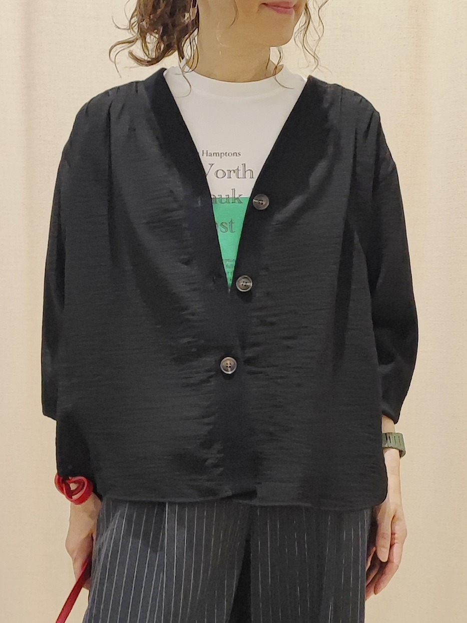 toyaさんの「Dessin｜【UVカット】シアー楊柳ブラウスカーディガン」を使ったコーディネート