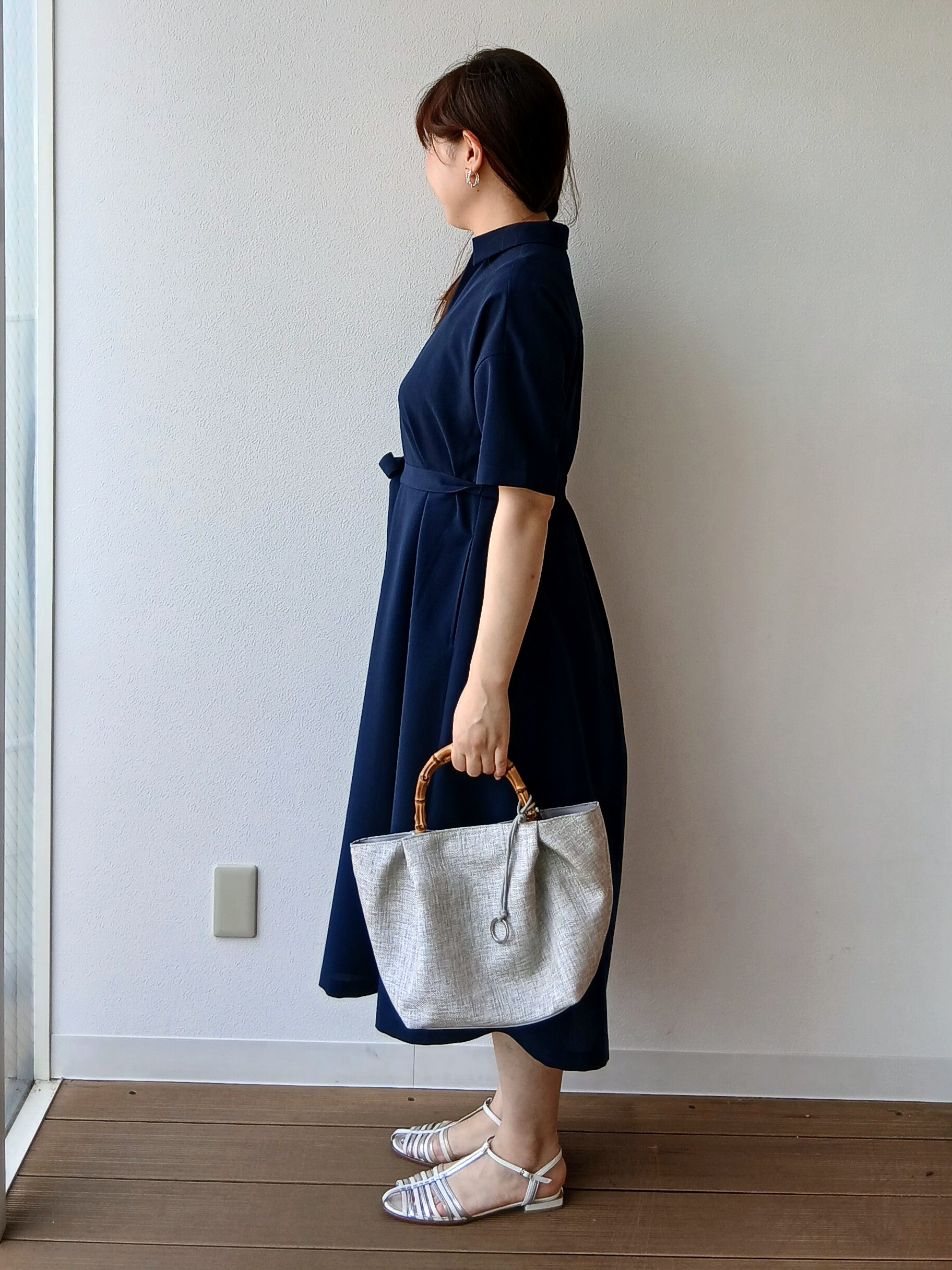 なみきさんの「UNTITLED｜【初秋も活躍/UVカット/接触冷感】エアリークールワンピース」を使ったコーディネート