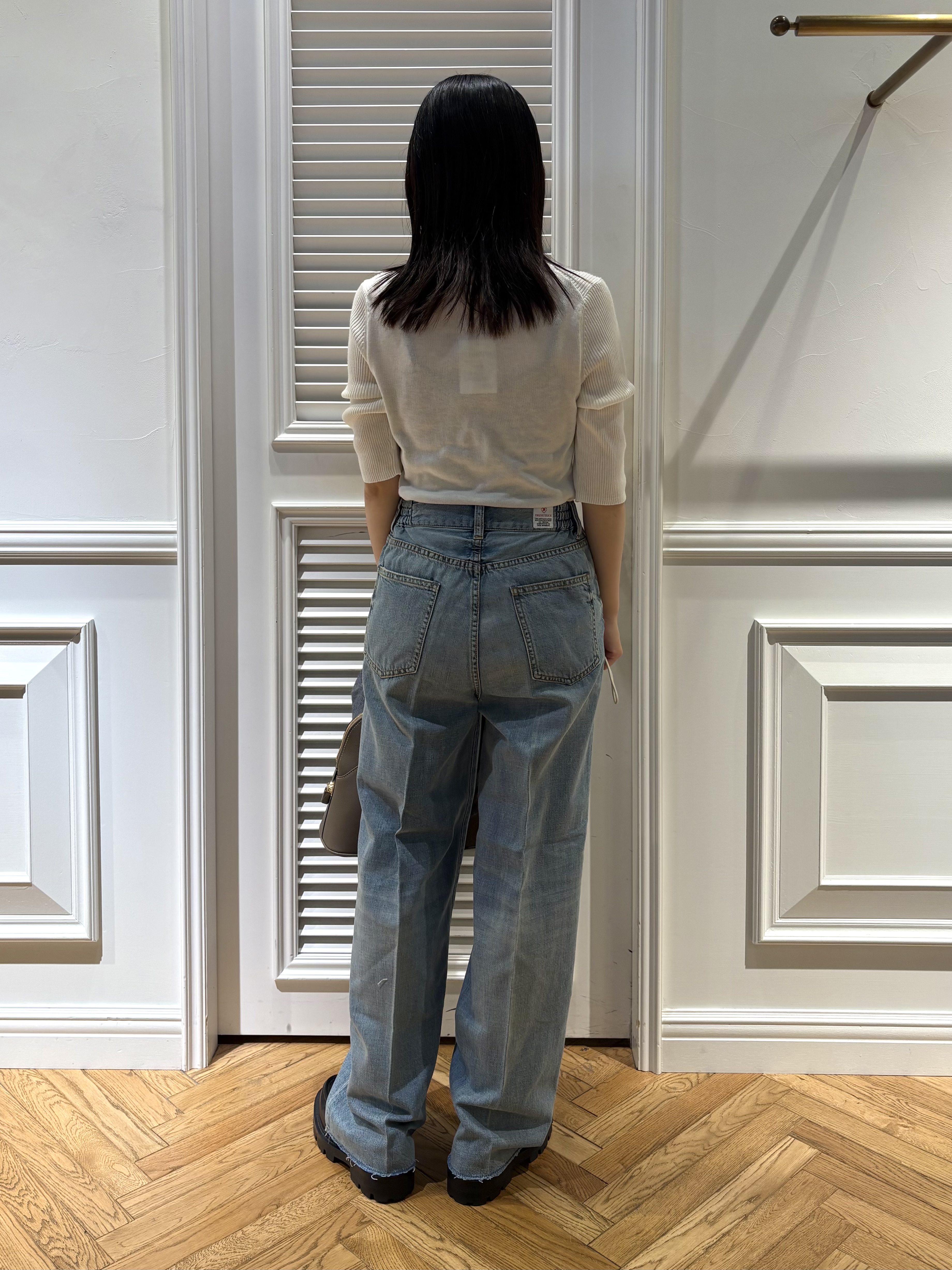 cocoさんの「DRESSTERIOR｜【接触冷感】クールタッチ ハーフスリーブニット」を使ったコーディネート
