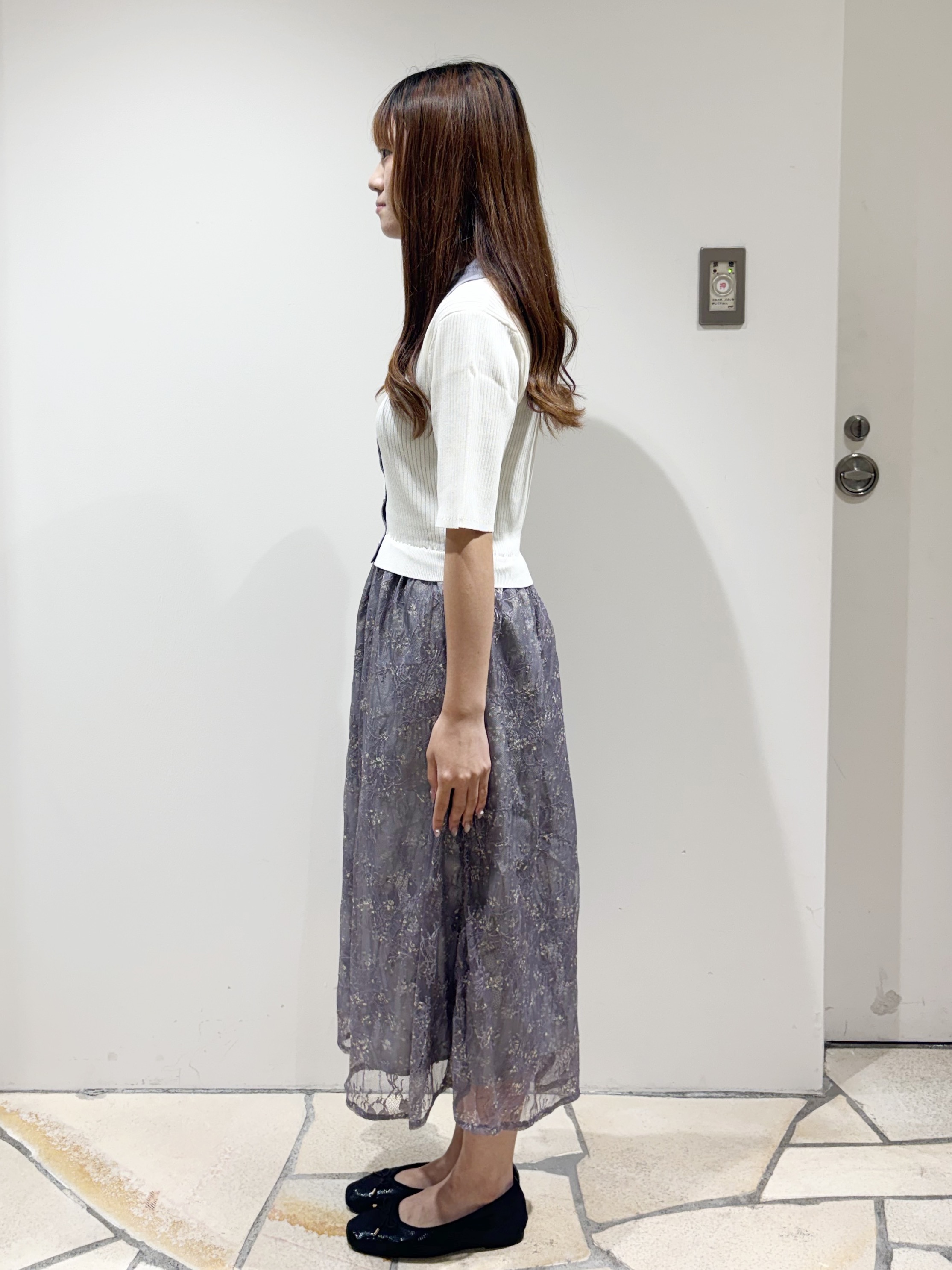 みあたんさんの「index｜花柄ドッキング衿付きワンピース【洗濯機OK】」を使ったコーディネート