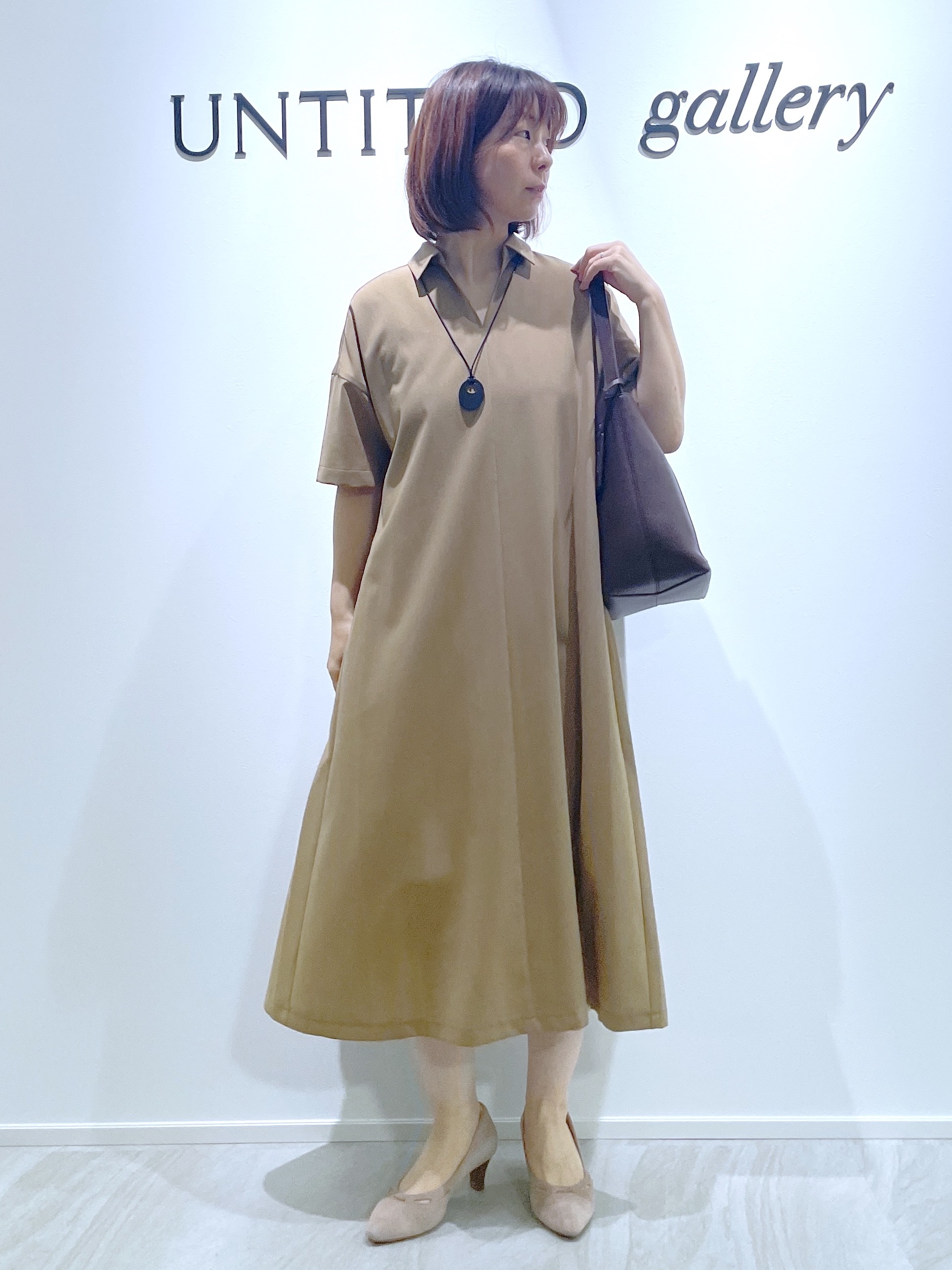 hanaさんの「UNTITLED｜【初秋も活躍/UVカット/接触冷感】エアリークールワンピース」を使ったコーディネート