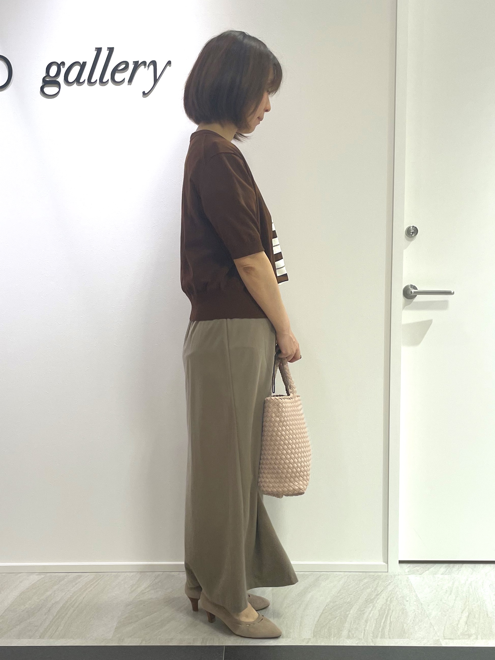 hanaさんの「UNTITLED｜【すっきり秋羽織り/前開きボタン】ドライタッチ5分袖カーディガン」を使ったコーディネート