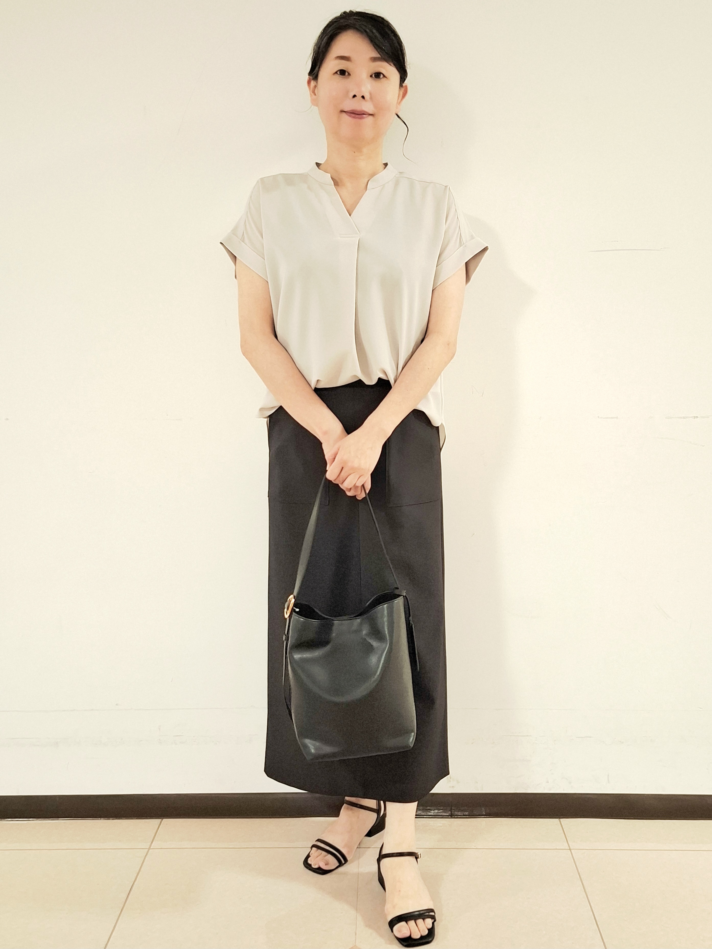 ねぎさんの「UNTITLED｜【セットアップ可/UVカット】エアリークールブラウス」を使ったコーディネート