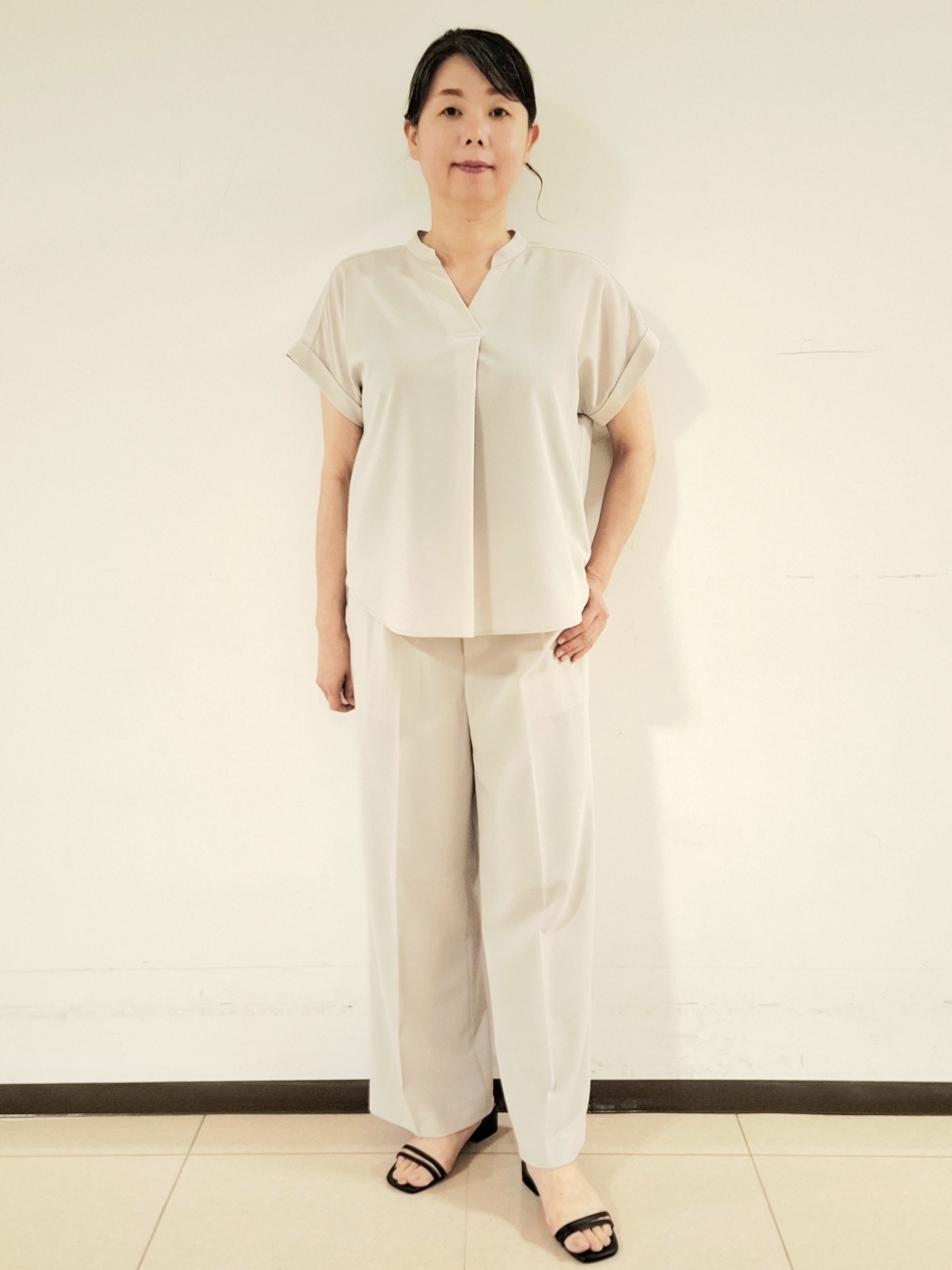 ねぎさんの「UNTITLED｜【セットアップ可/UVカット】エアリークールブラウス」を使ったコーディネート