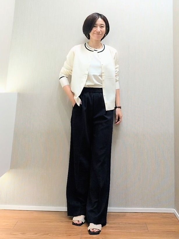ミズタさんの「UNTITLED｜【アンサンブル可能/秋羽織り】コンパクトニットカーディガン」を使ったコーディネート