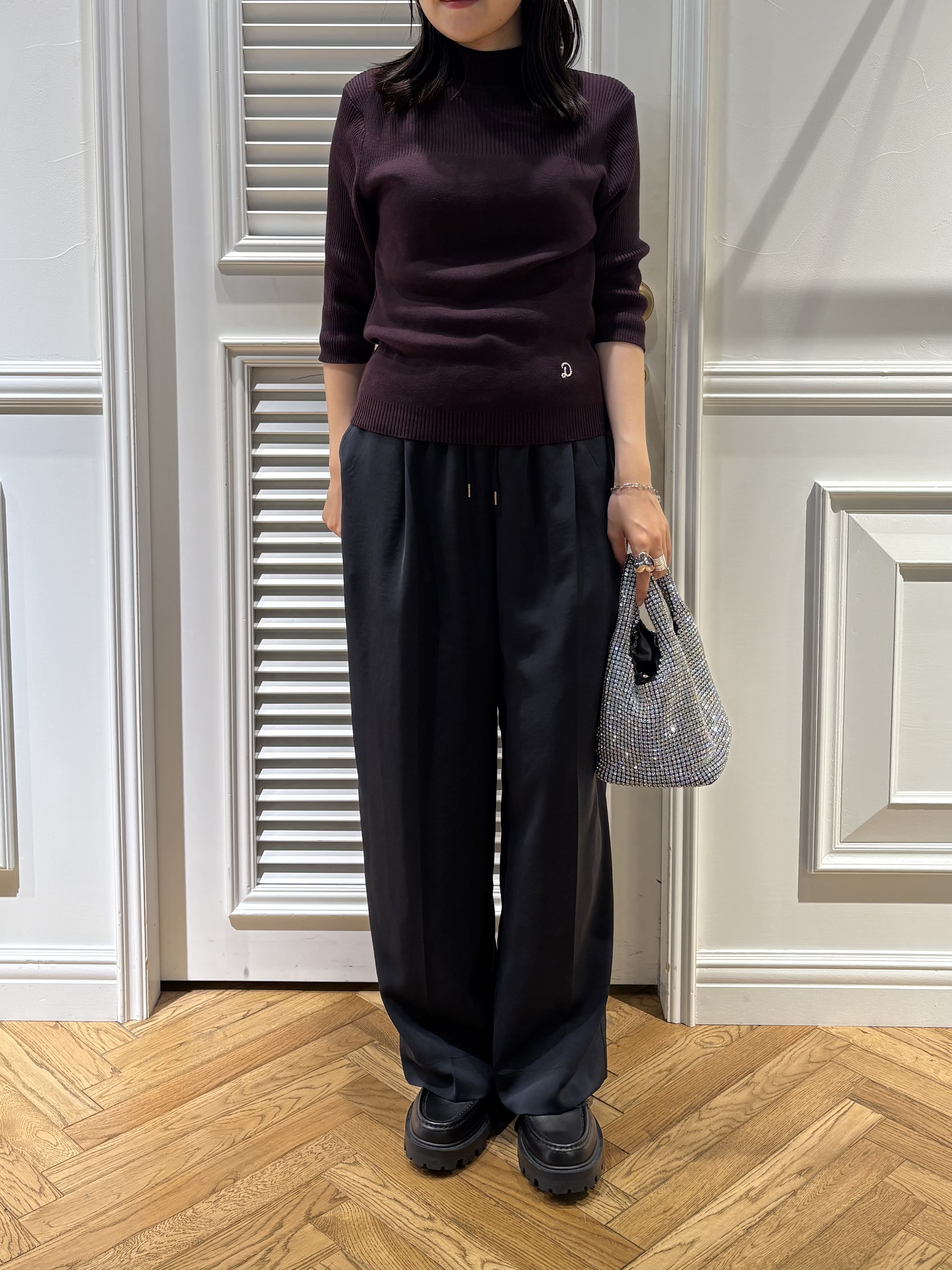cocoさんの「DRESSTERIOR｜【接触冷感】クールタッチ ハーフスリーブニット」を使ったコーディネート