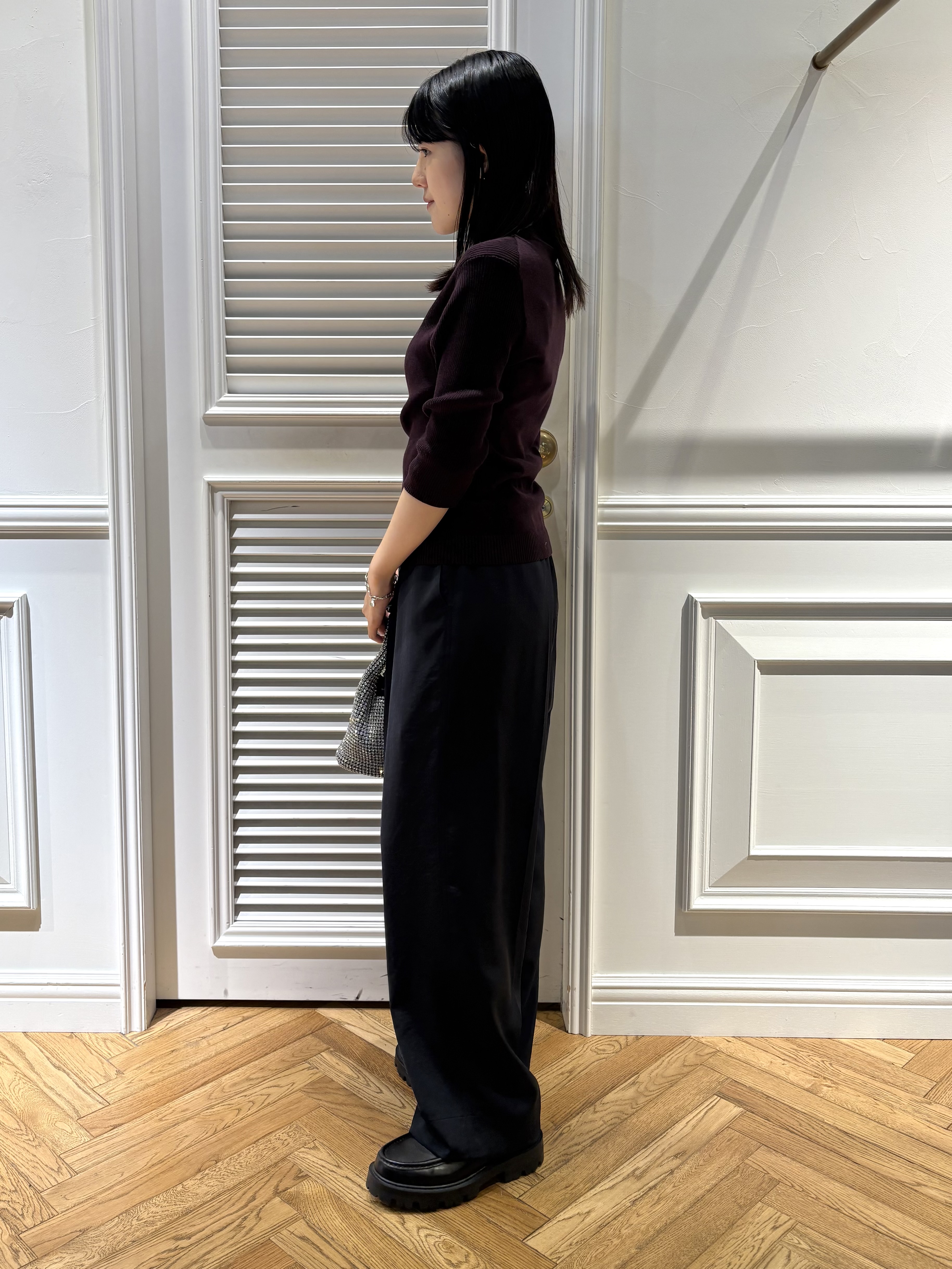 cocoさんの「DRESSTERIOR｜【接触冷感】クールタッチ ハーフスリーブニット」を使ったコーディネート