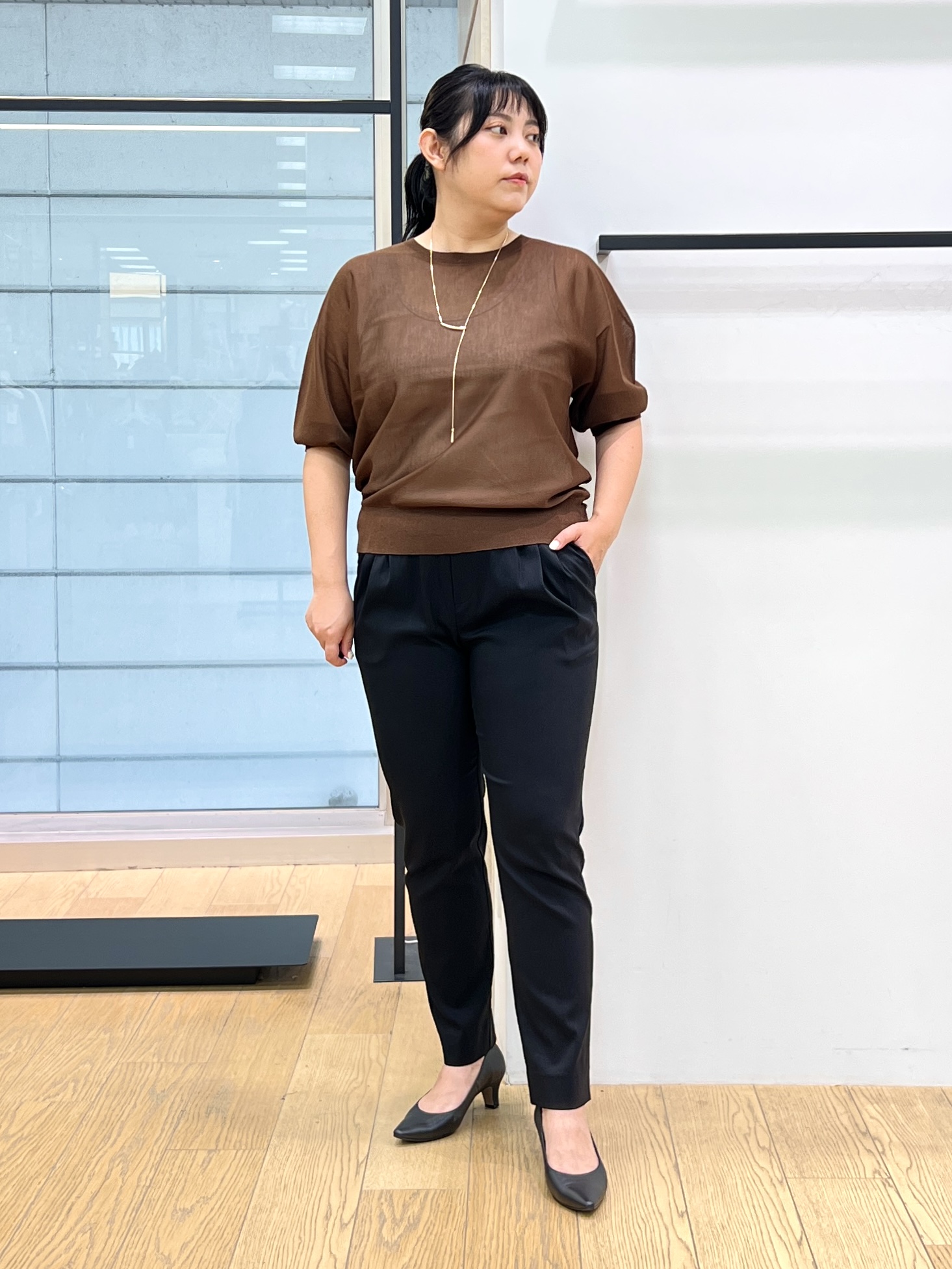 shimaさんの「INDIVI｜【初秋/UVケア/着る日傘】ダブルジャケット」を使ったコーディネート